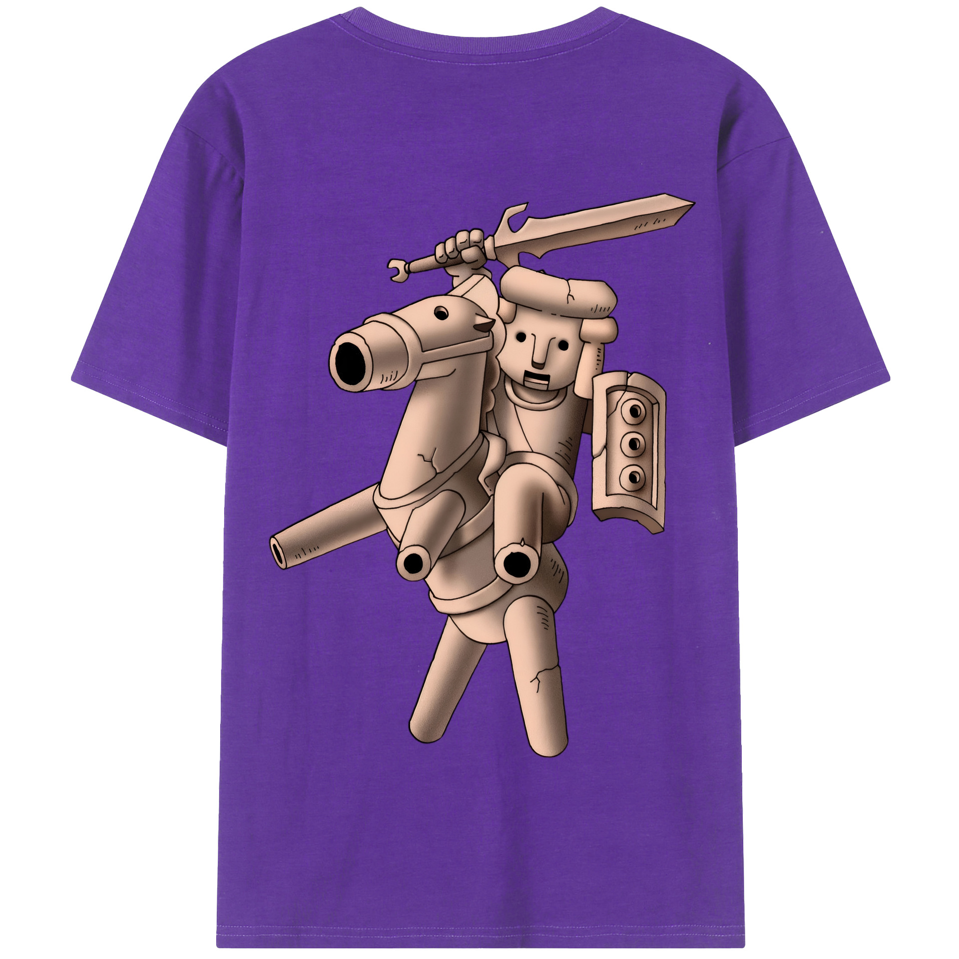 （画像用） ドラゴンクエスト Doragon Kuesuto Dragon Quest 綿100％半袖Tシャツ（背面プリント）