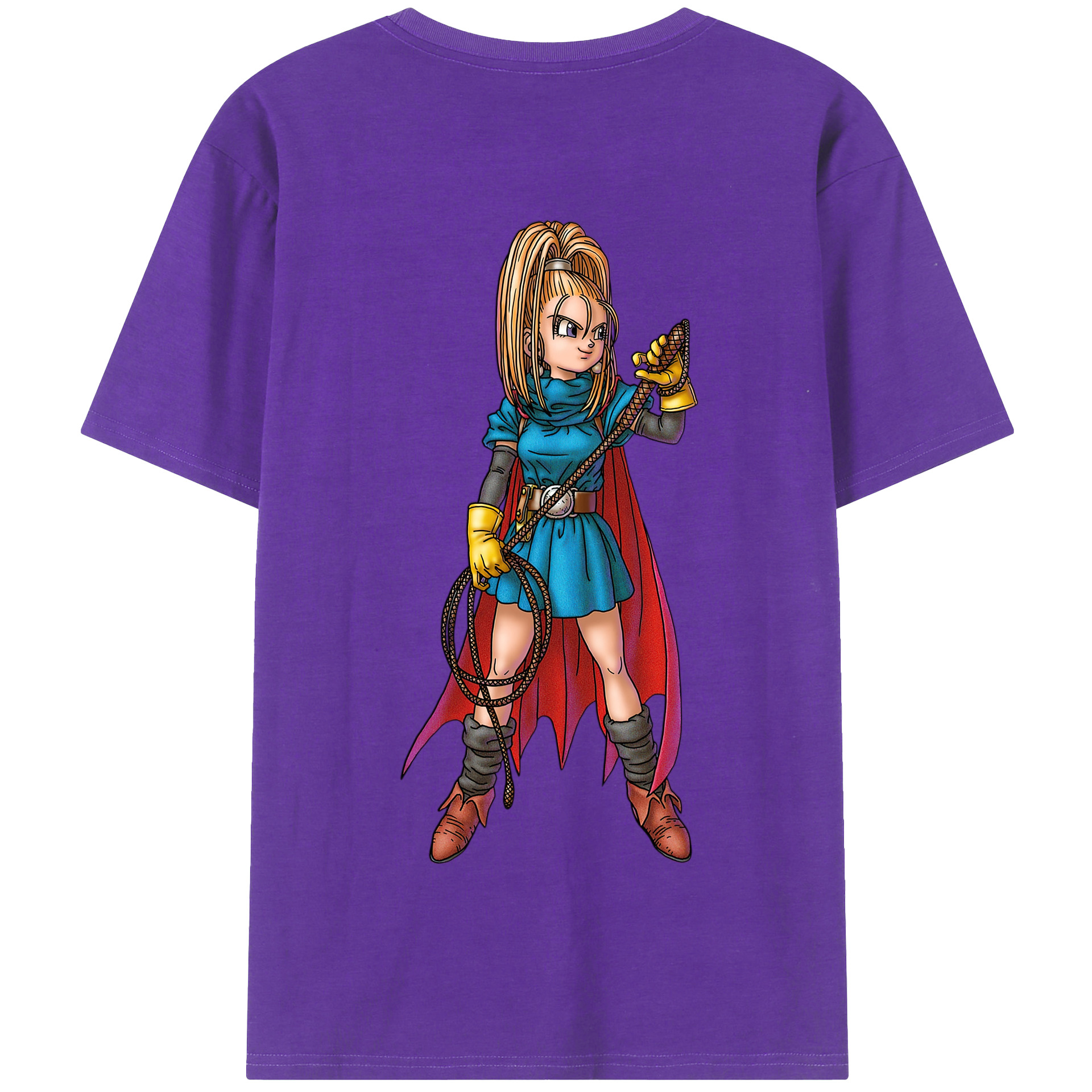 （画像用） ドラゴンクエスト Doragon Kuesuto Dragon Quest 綿100％半袖Tシャツ（背面プリント）