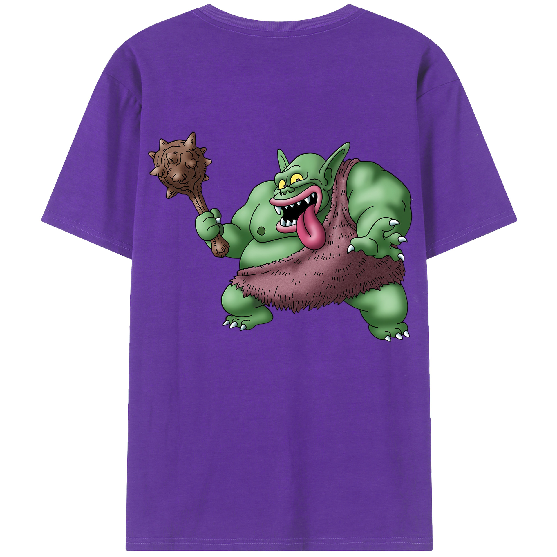 （画像用） ドラゴンクエスト Doragon Kuesuto Dragon Quest 綿100％半袖Tシャツ（背面プリント）