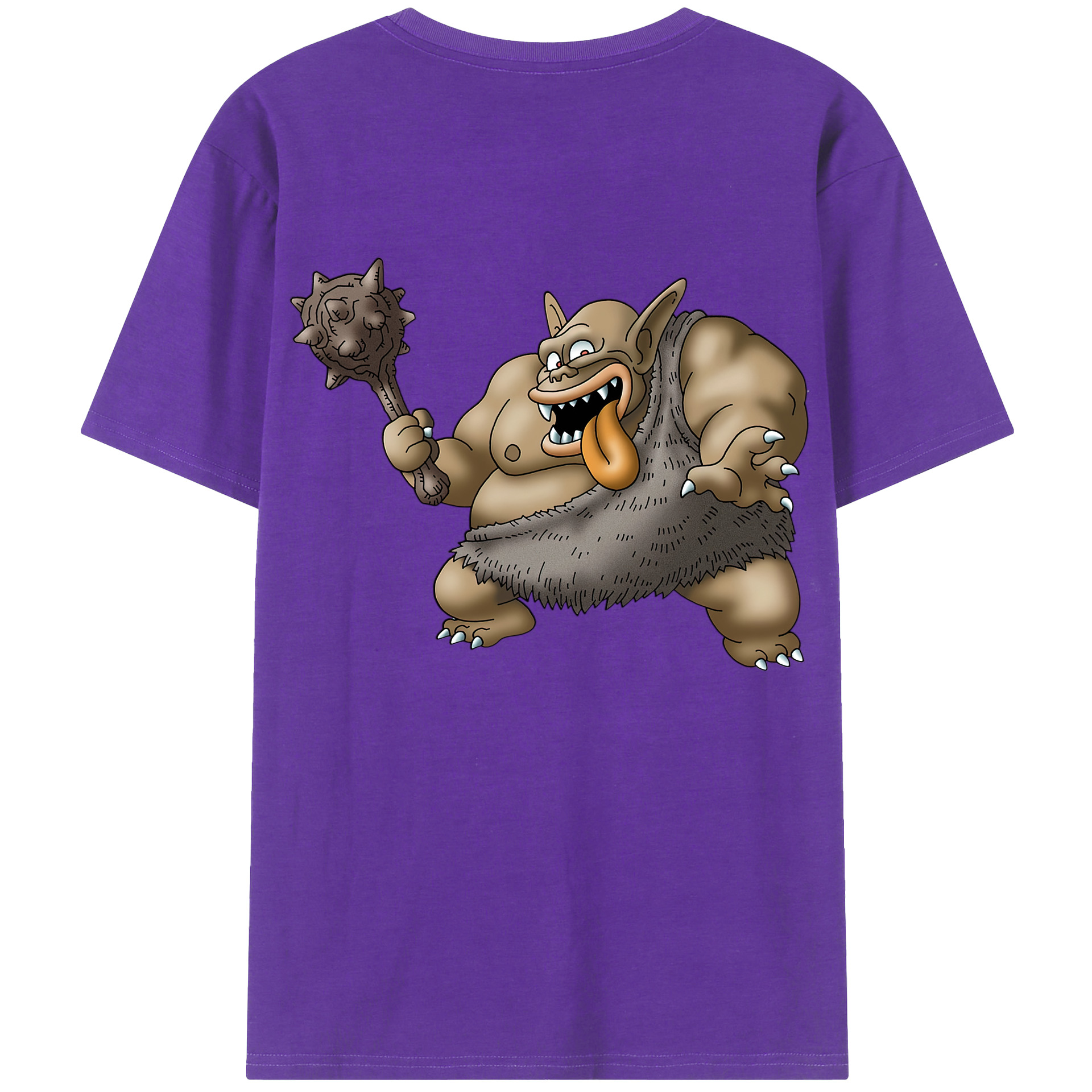 （画像用） ドラゴンクエスト Doragon Kuesuto Dragon Quest 綿100％半袖Tシャツ（背面プリント）