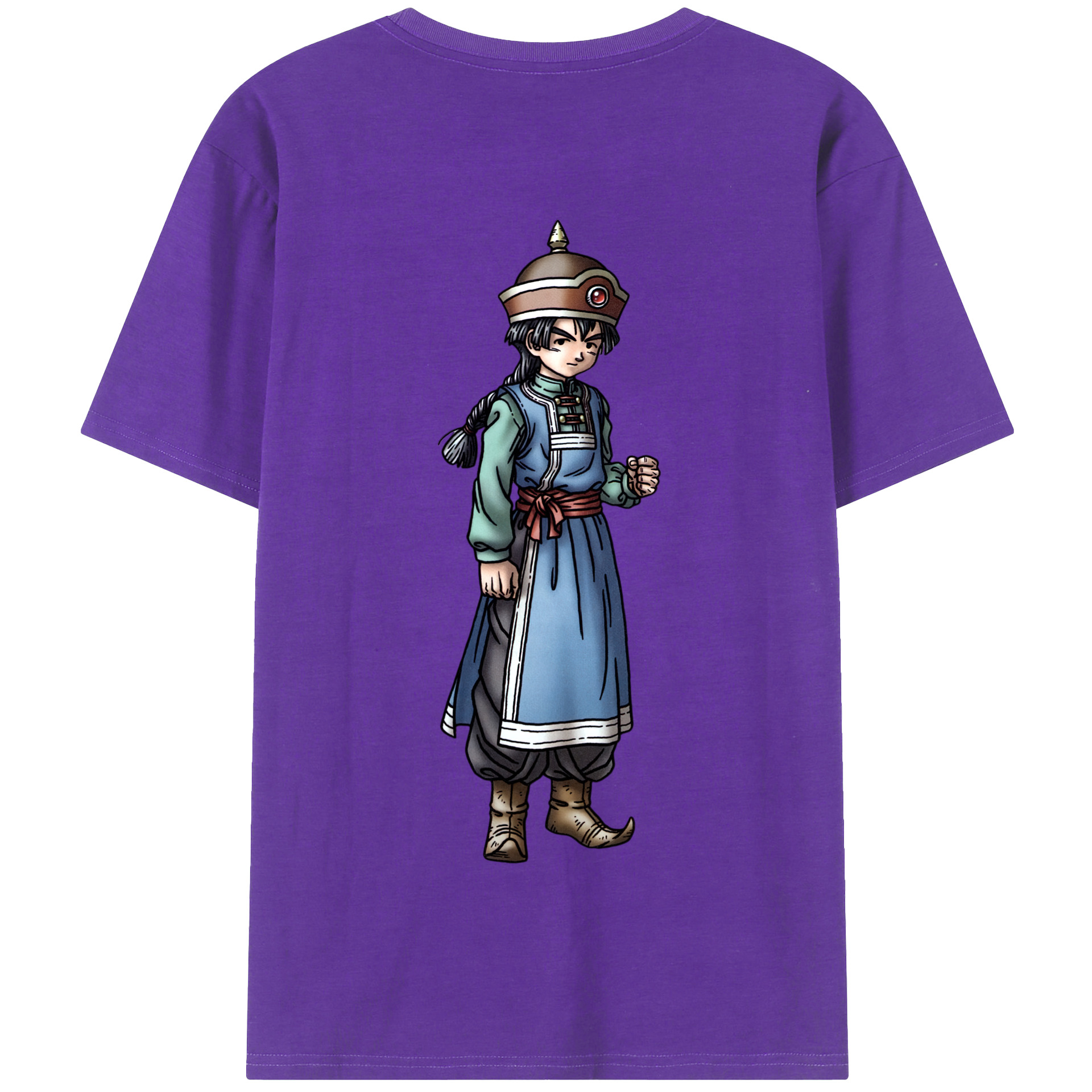 （画像用） ドラゴンクエスト Doragon Kuesuto Dragon Quest 綿100％半袖Tシャツ（背面プリント）