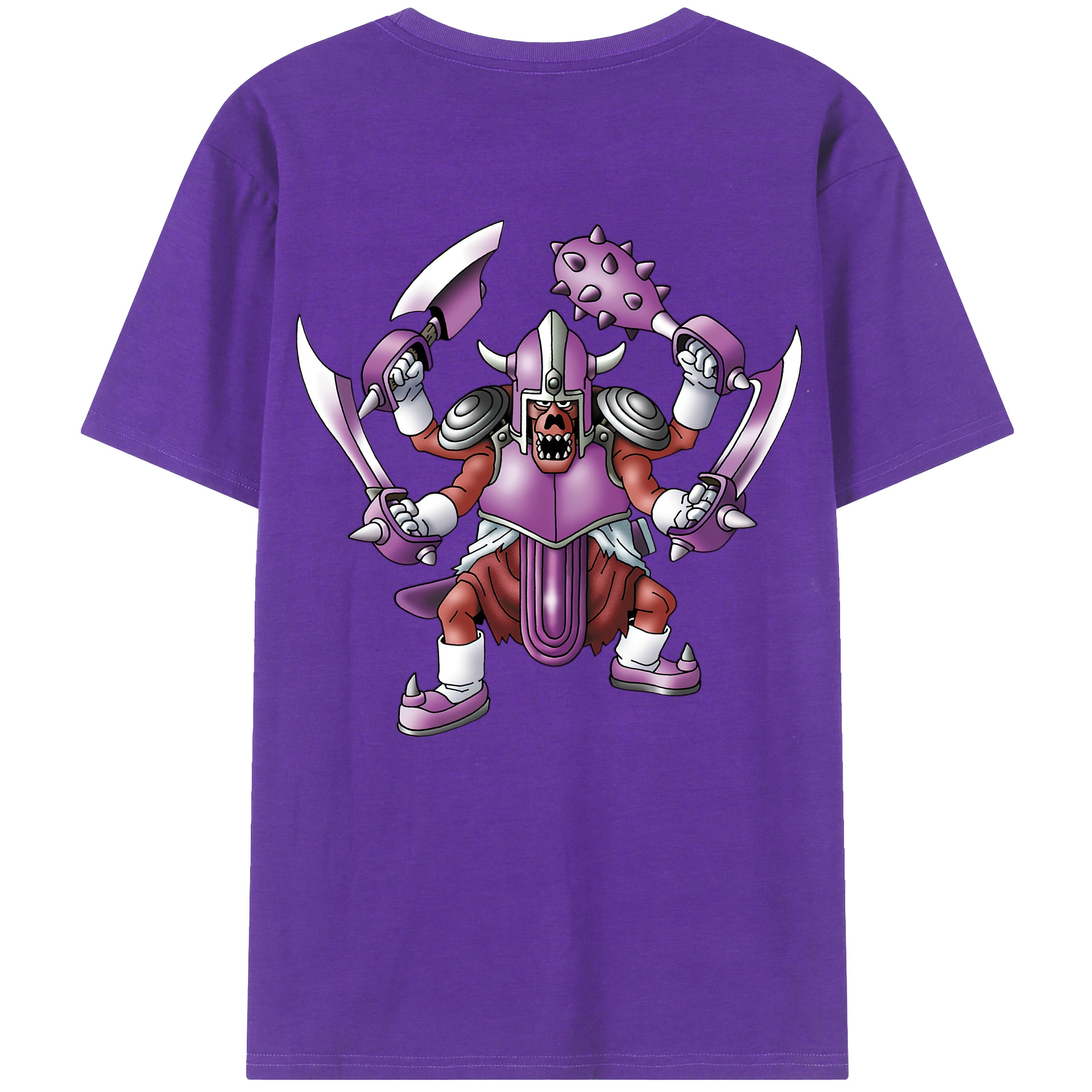 （画像用） ドラゴンクエスト Doragon Kuesuto Dragon Quest 綿100％半袖Tシャツ（背面プリント）