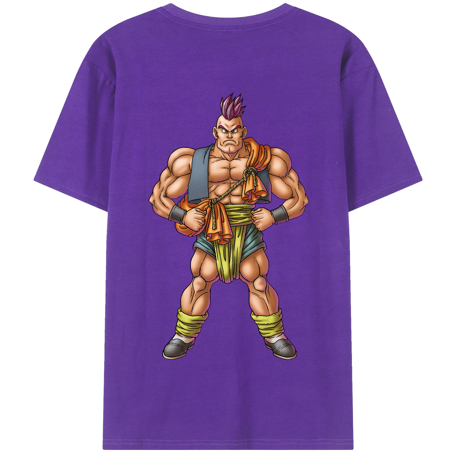 （画像用） ドラゴンクエスト Doragon Kuesuto Dragon Quest 綿100％半袖Tシャツ（背面プリント）