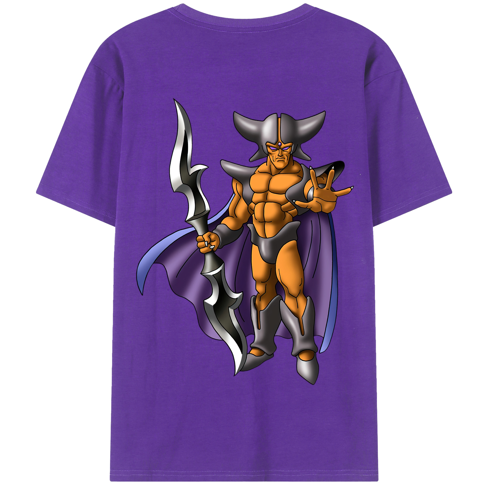 （画像用） ドラゴンクエスト Doragon Kuesuto Dragon Quest 綿100％半袖Tシャツ（背面プリント）