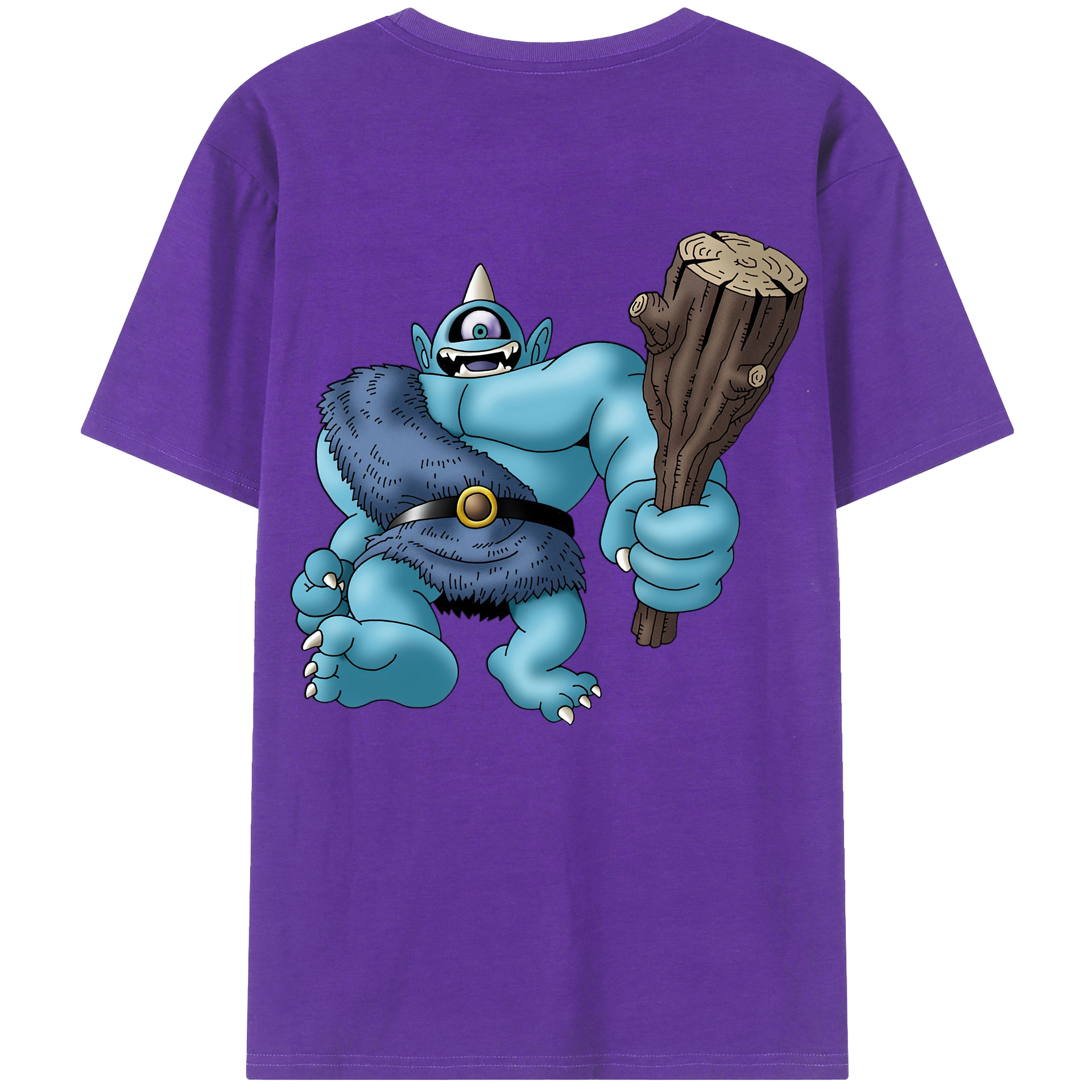（画像用） ドラゴンクエスト Doragon Kuesuto Dragon Quest 綿100％半袖Tシャツ（背面プリント）