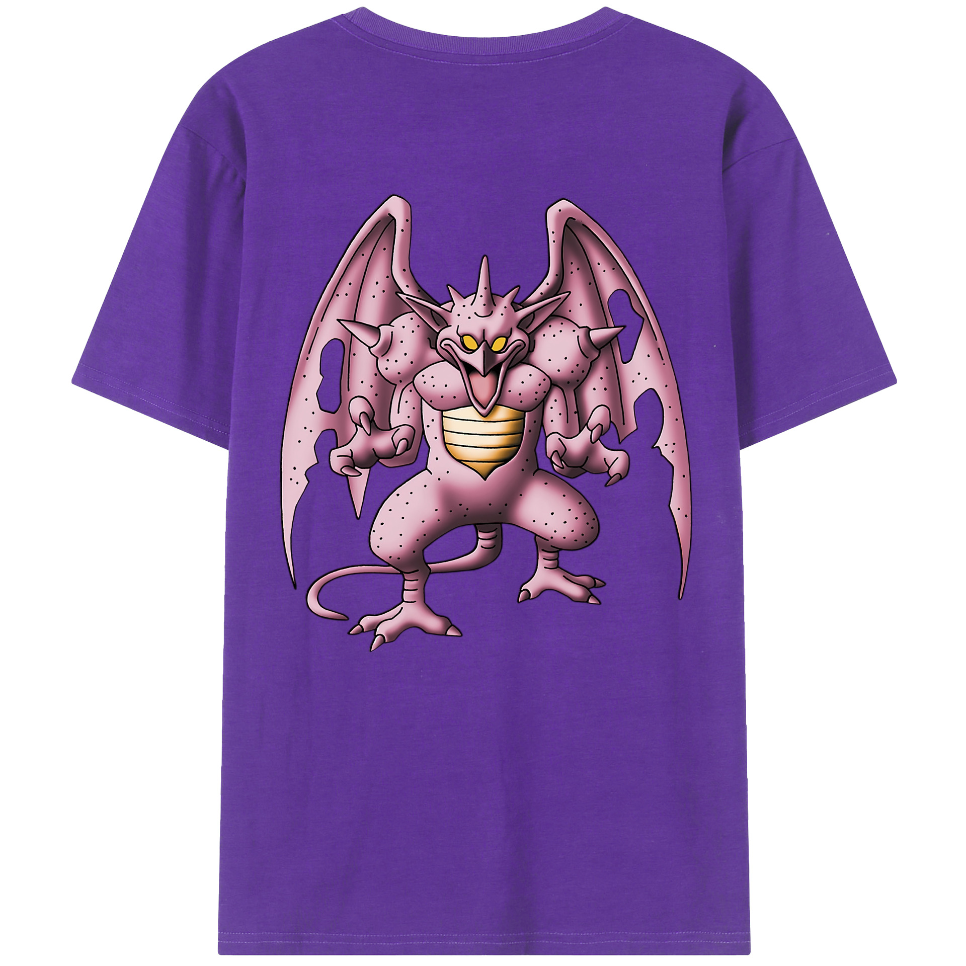（画像用） ドラゴンクエスト Doragon Kuesuto Dragon Quest 綿100％半袖Tシャツ（背面プリント）