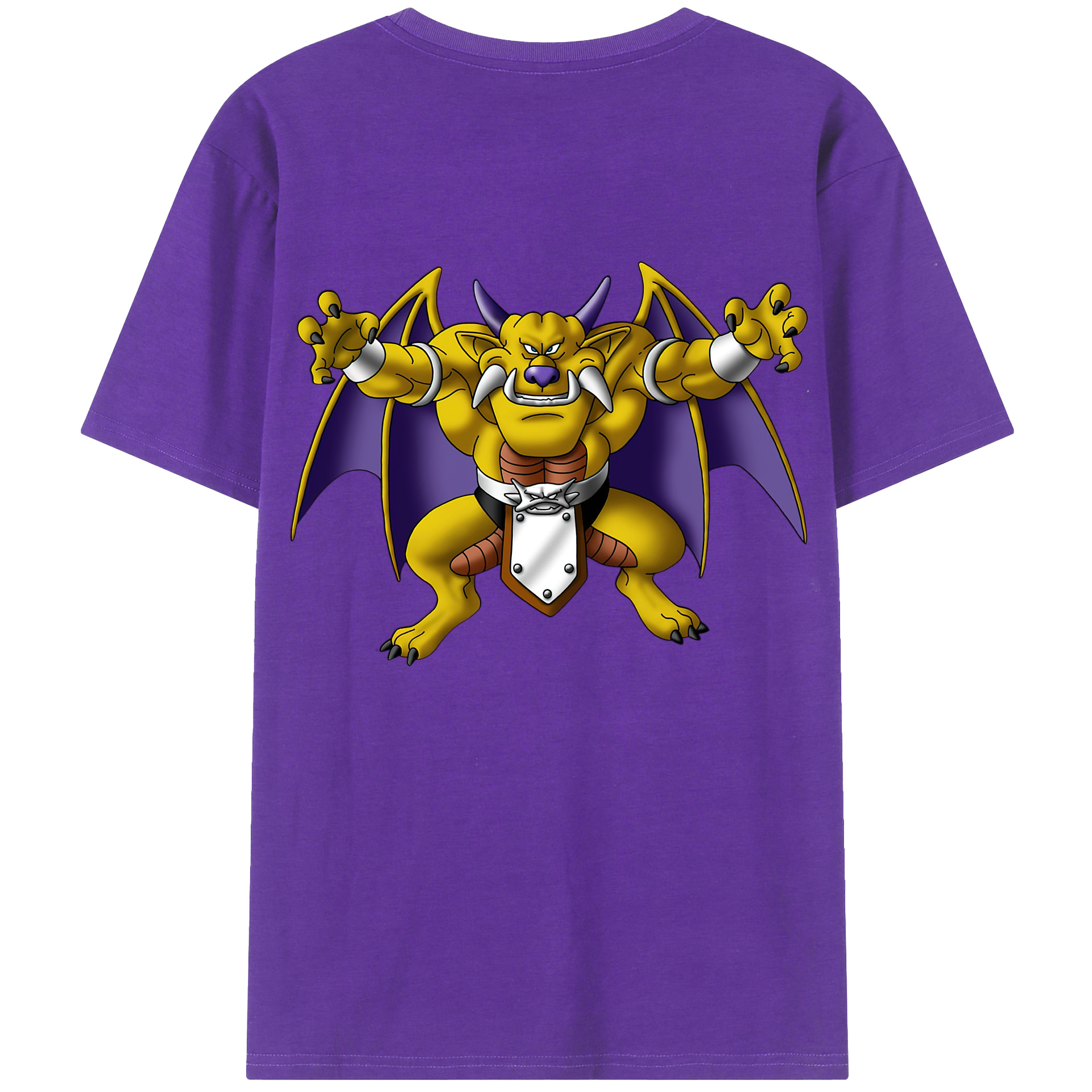 （画像用） ドラゴンクエスト Doragon Kuesuto Dragon Quest 綿100％半袖Tシャツ（背面プリント）
