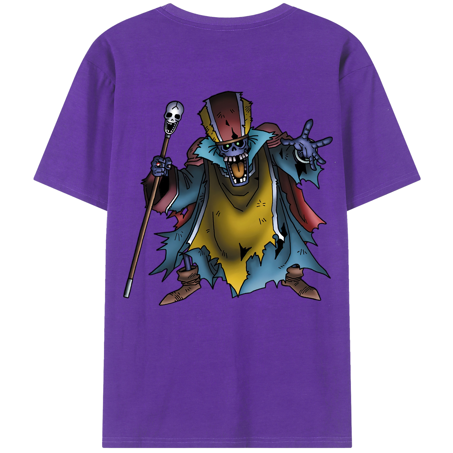（画像用） ドラゴンクエスト Doragon Kuesuto Dragon Quest 綿100％半袖Tシャツ（背面プリント）