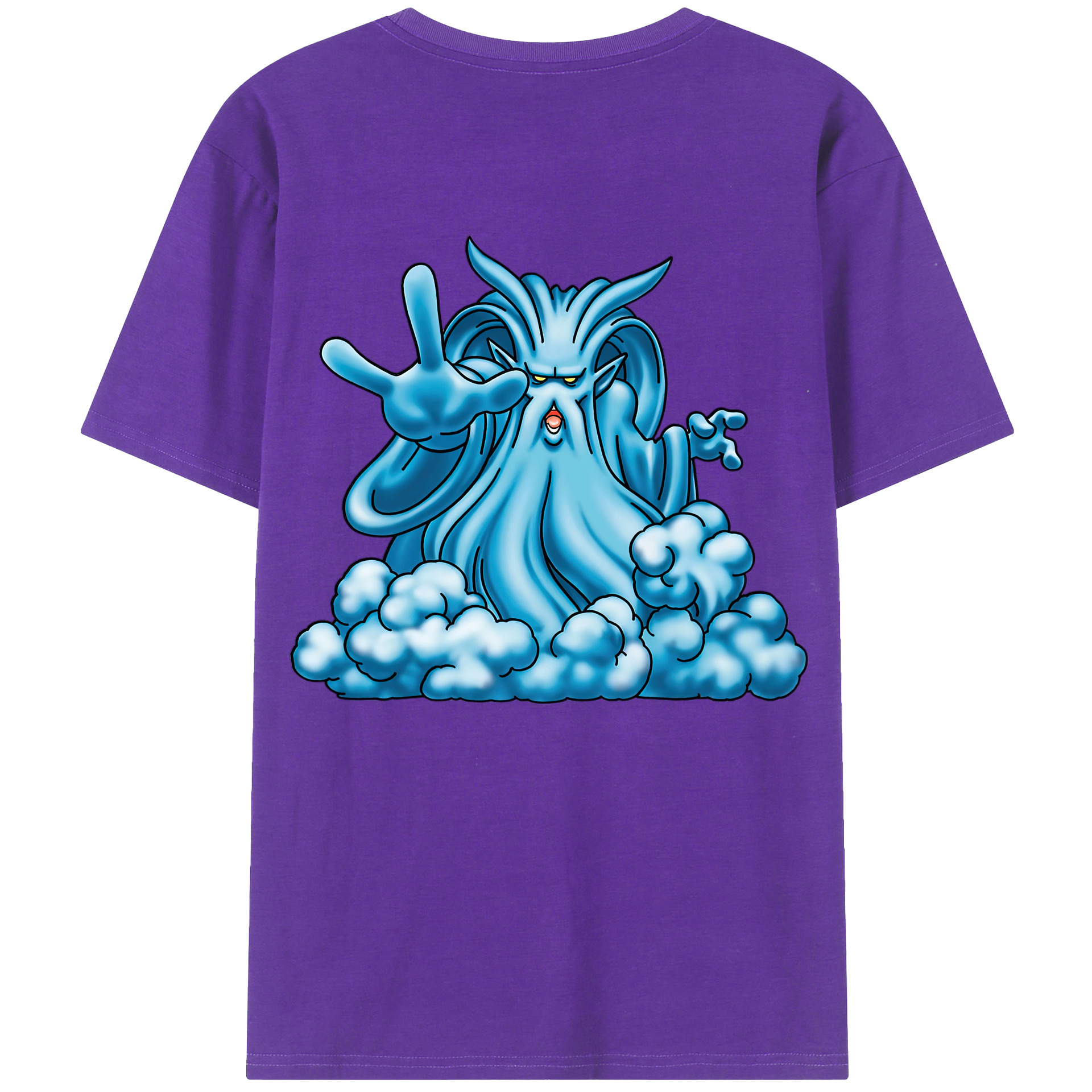 （画像用） ドラゴンクエスト Doragon Kuesuto Dragon Quest 綿100％半袖Tシャツ（背面プリント）