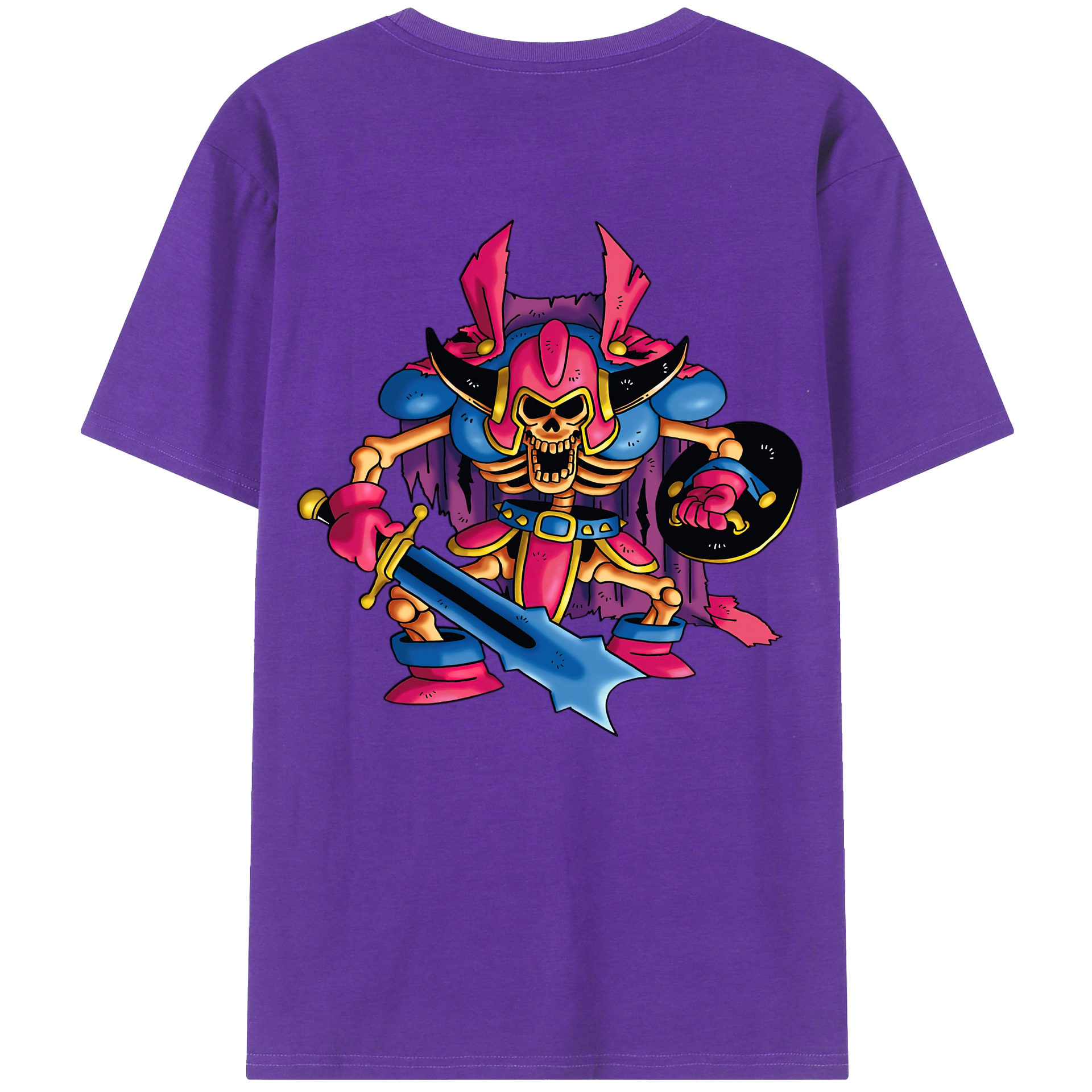 （画像用） ドラゴンクエスト Doragon Kuesuto Dragon Quest 綿100％半袖Tシャツ（背面プリント）