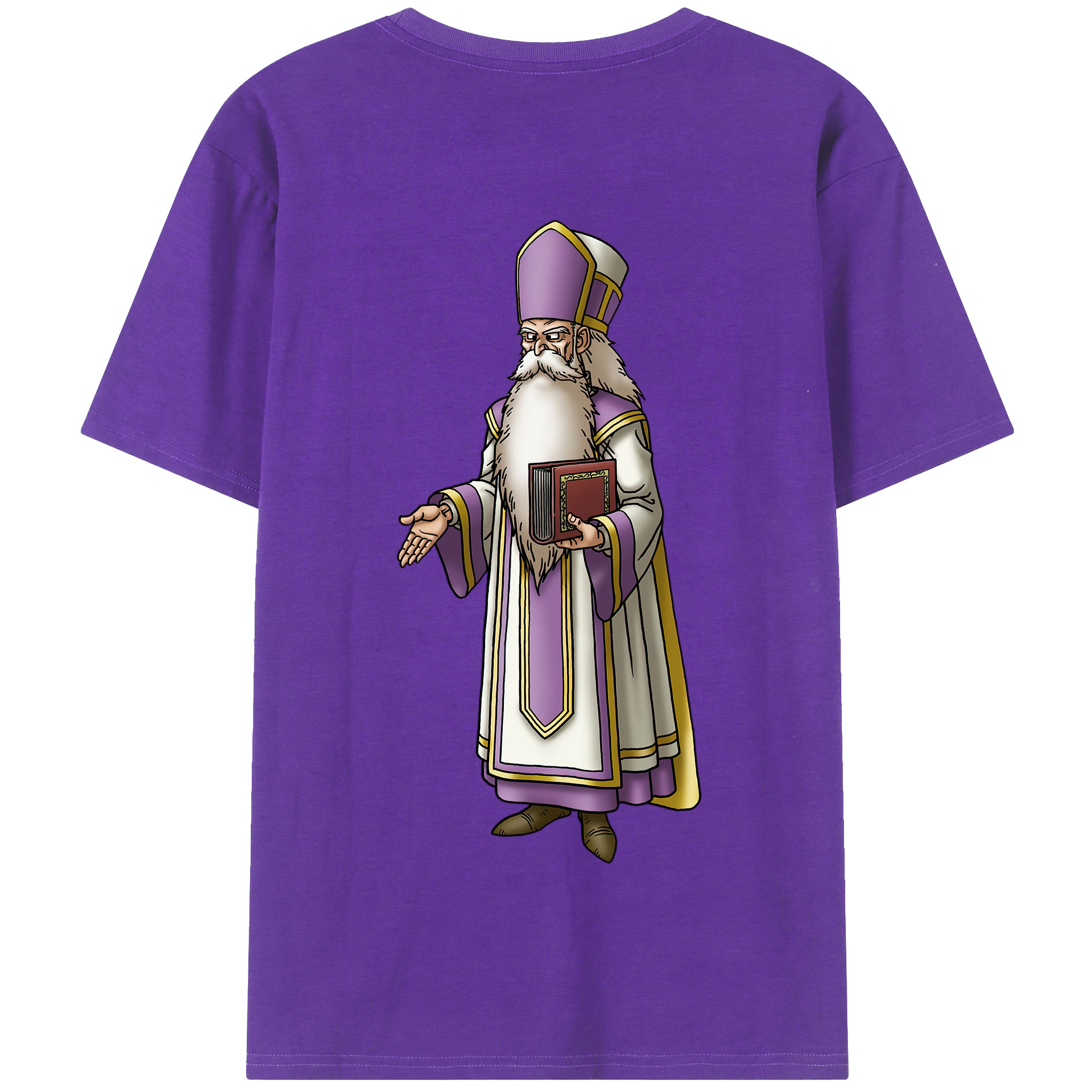 （画像用） ドラゴンクエスト Doragon Kuesuto Dragon Quest 綿100％半袖Tシャツ（背面プリント）