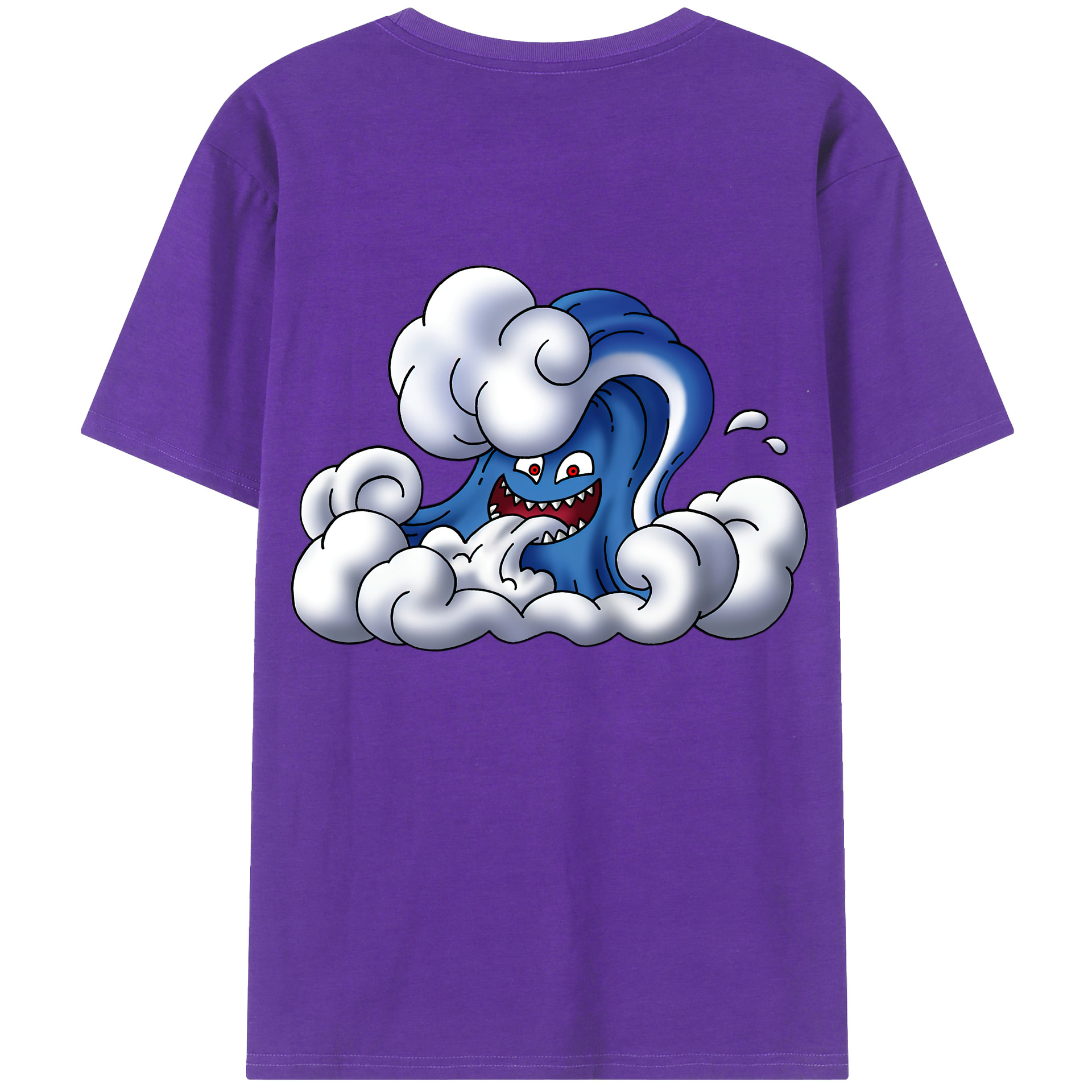 （画像用） ドラゴンクエスト Doragon Kuesuto Dragon Quest 綿100％半袖Tシャツ（背面プリント）