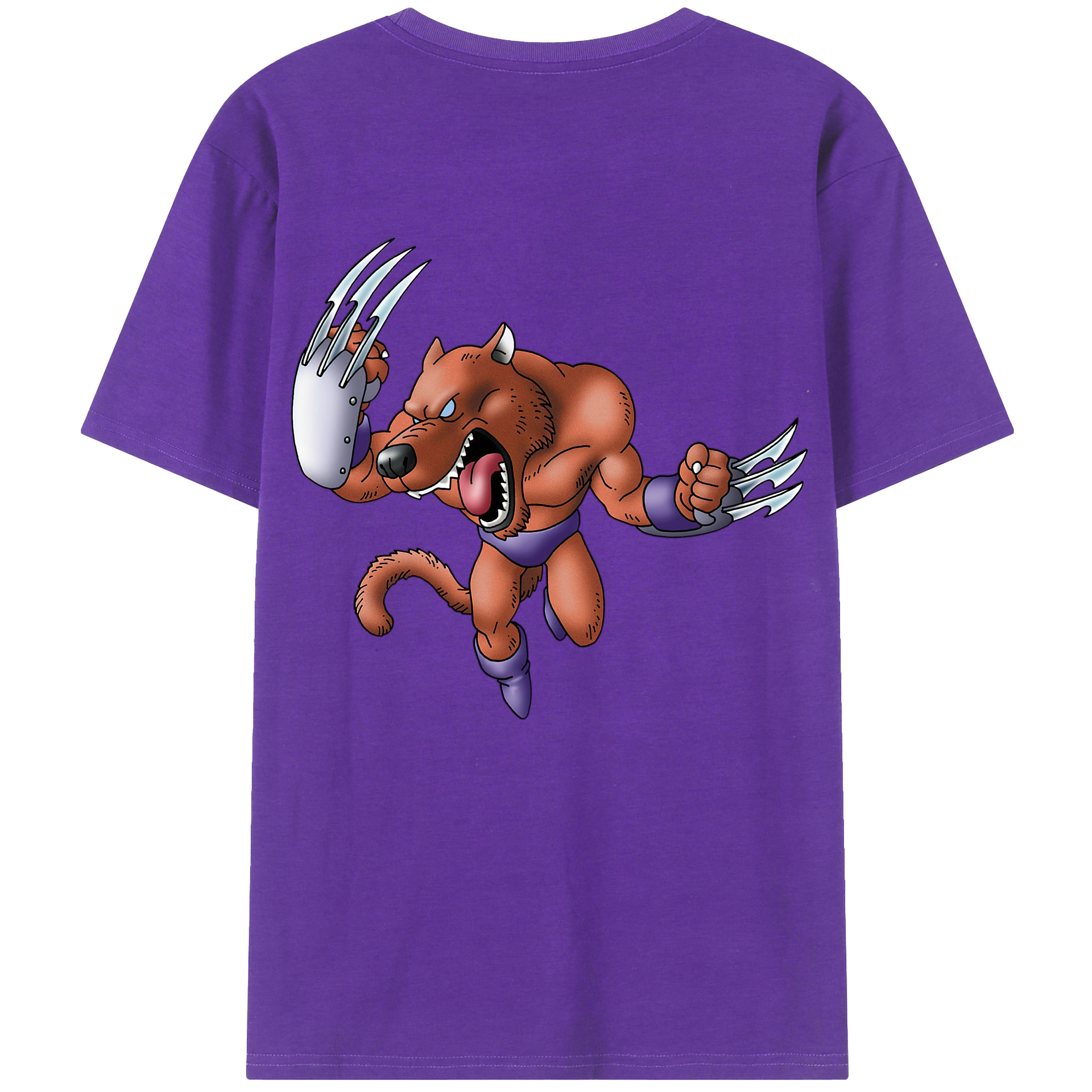 （画像用） ドラゴンクエスト Doragon Kuesuto Dragon Quest 綿100％半袖Tシャツ（背面プリント）