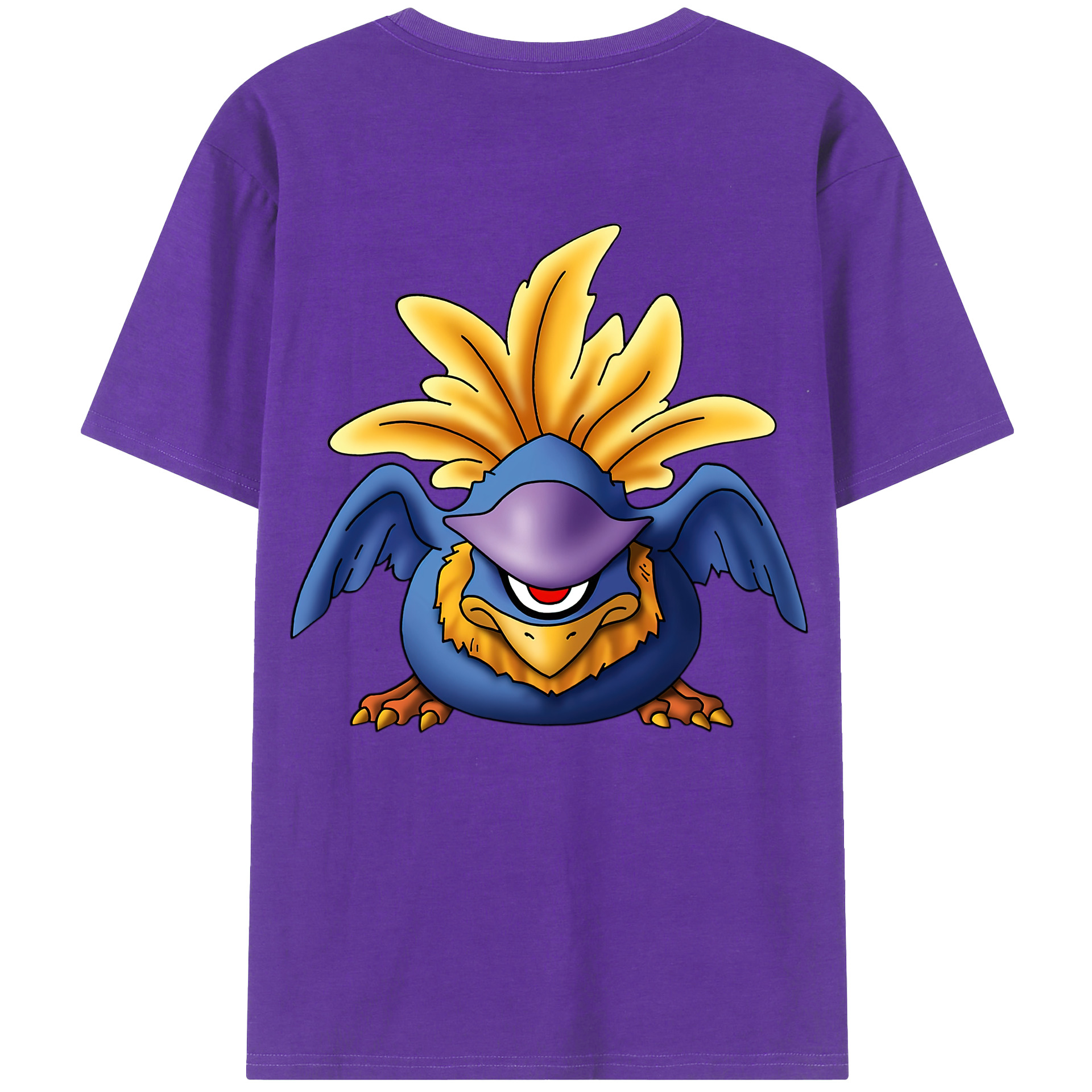 （画像用） ドラゴンクエスト Doragon Kuesuto Dragon Quest 綿100％半袖Tシャツ（背面プリント）