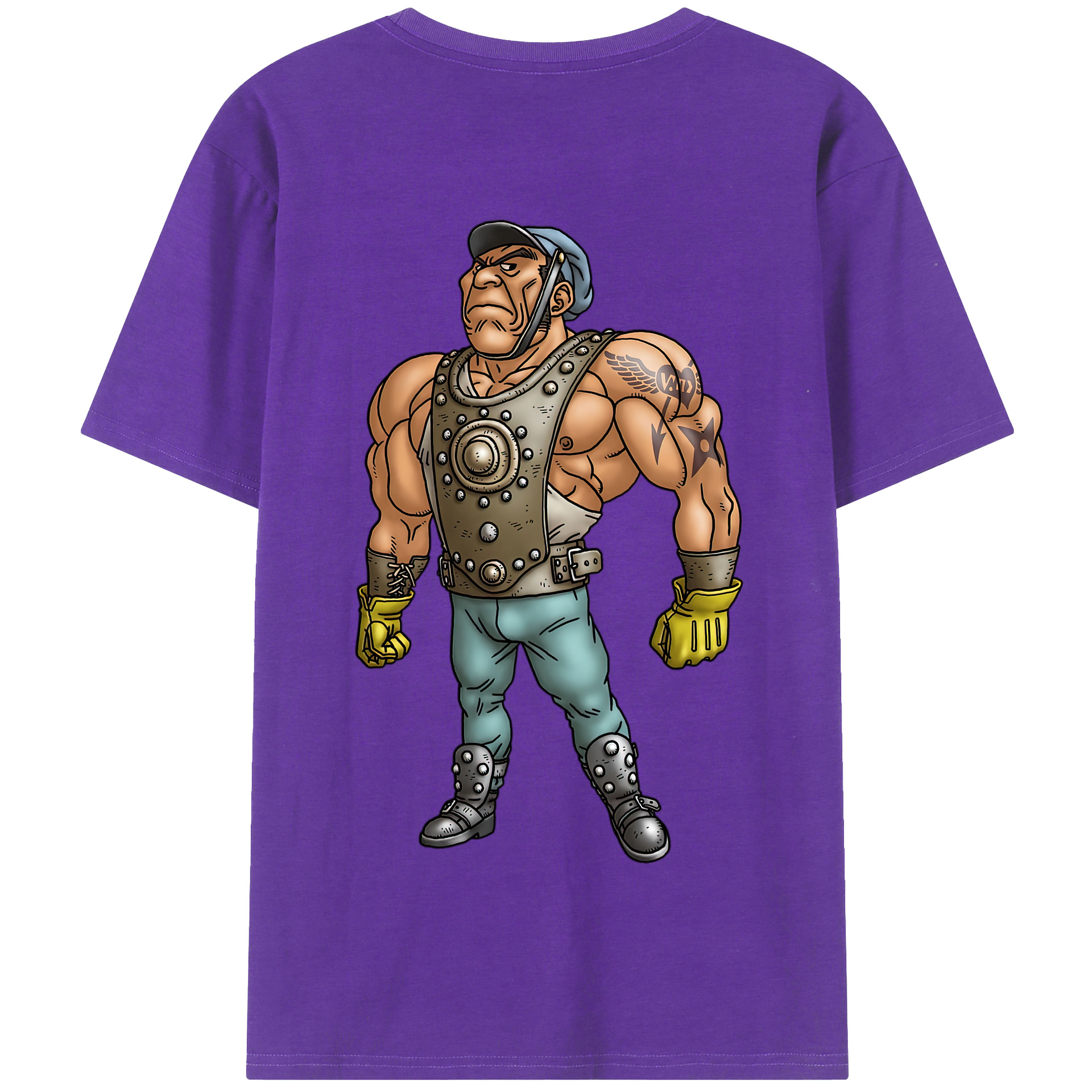 （画像用） ドラゴンクエスト Doragon Kuesuto Dragon Quest 綿100％半袖Tシャツ（背面プリント）