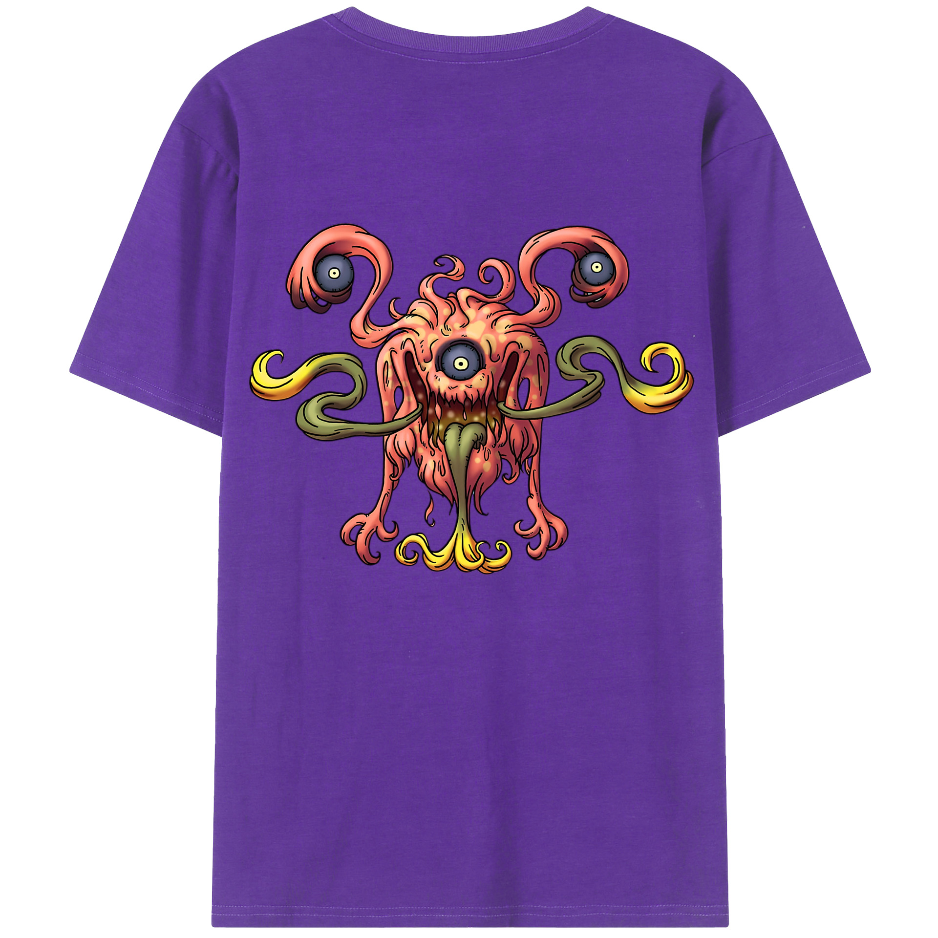 （画像用） ドラゴンクエスト Doragon Kuesuto Dragon Quest 綿100％半袖Tシャツ（背面プリント）