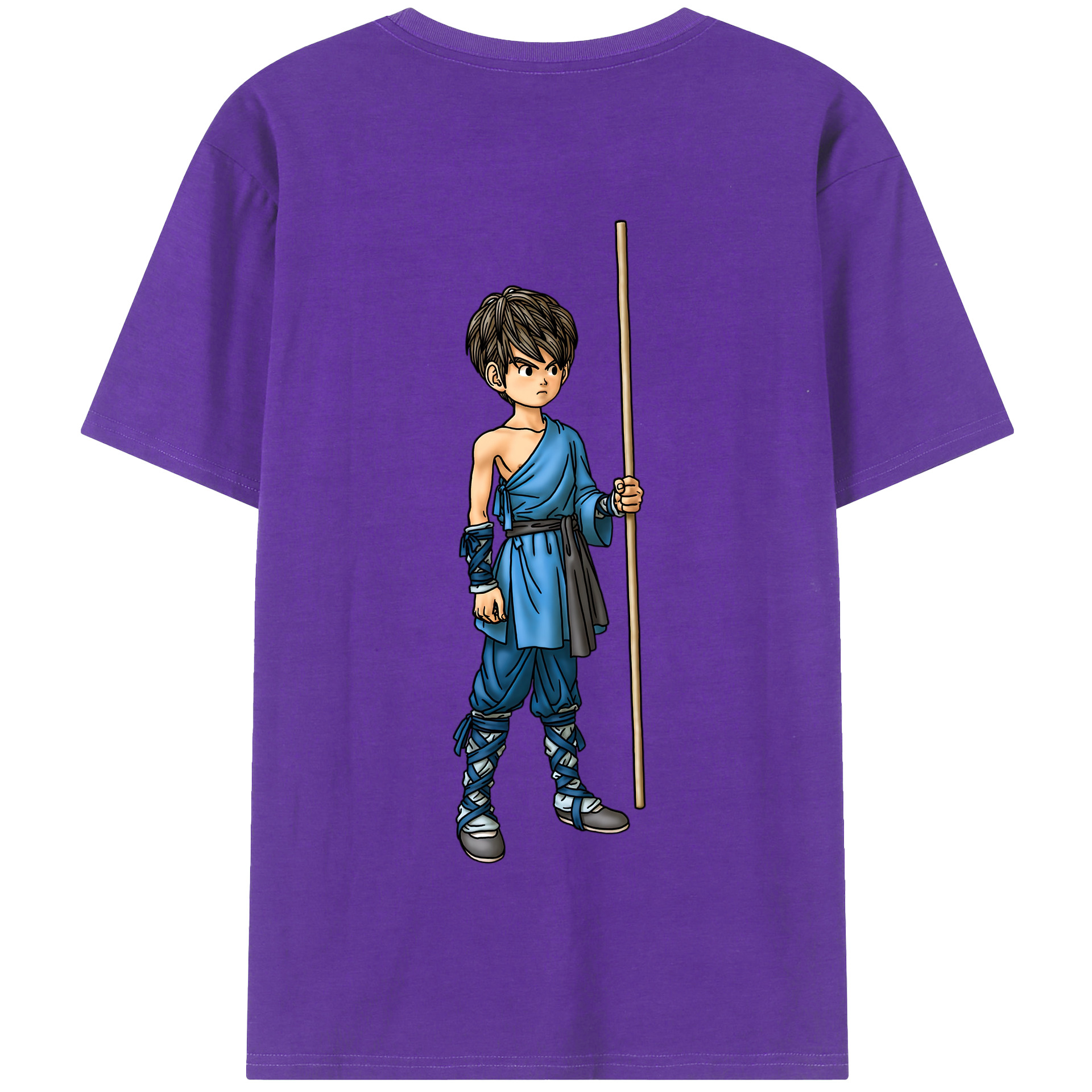 （画像用） ドラゴンクエスト Doragon Kuesuto Dragon Quest 綿100％半袖Tシャツ（背面プリント）