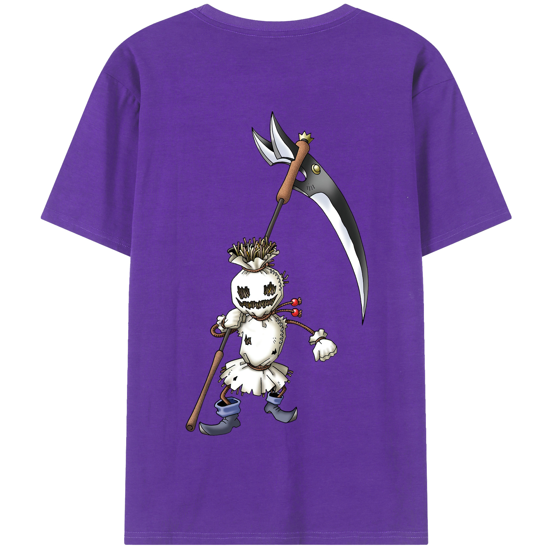 （画像用） ドラゴンクエスト Doragon Kuesuto Dragon Quest 綿100％半袖Tシャツ（背面プリント）