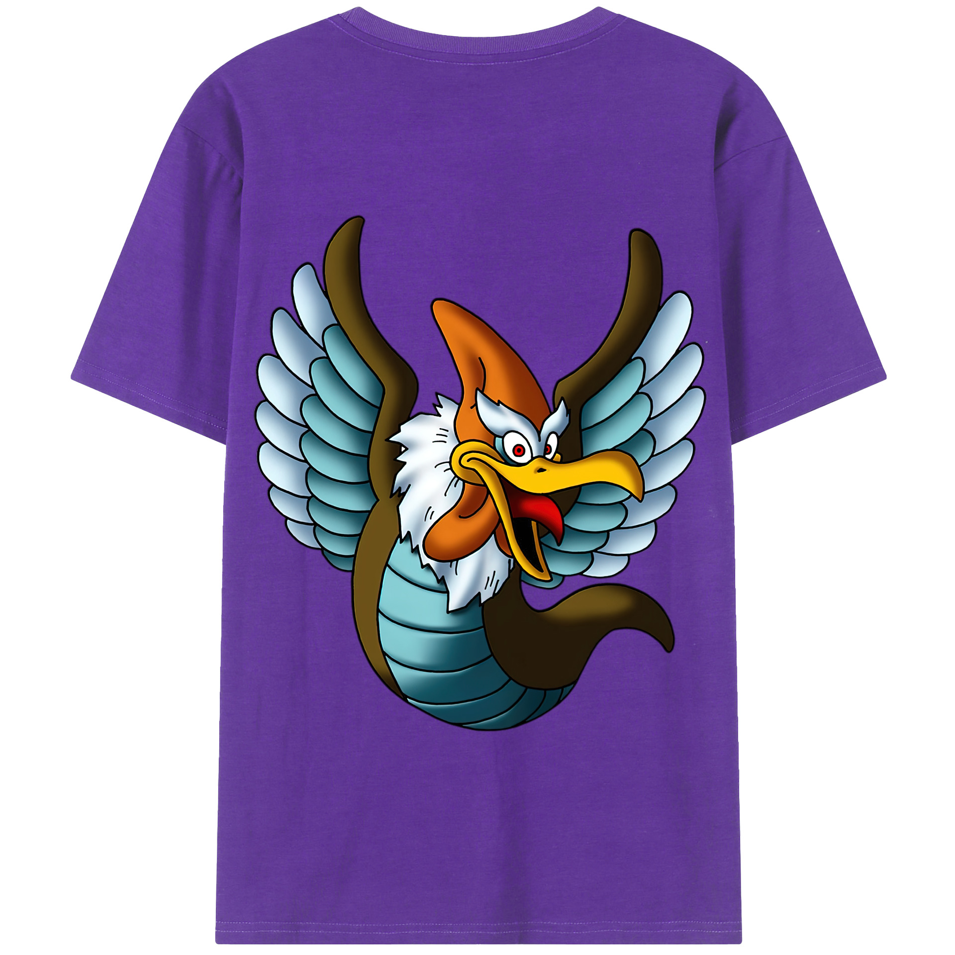 （画像用） ドラゴンクエスト Doragon Kuesuto Dragon Quest 綿100％半袖Tシャツ（背面プリント）