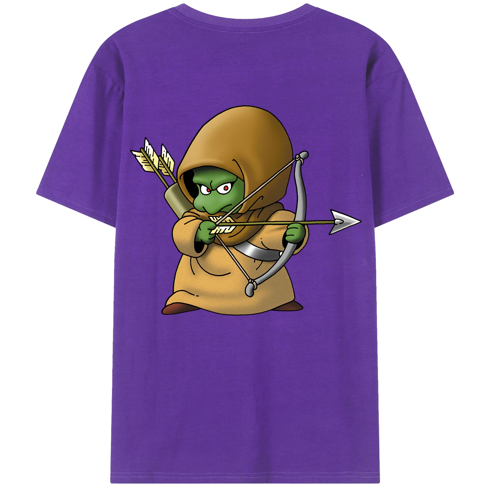 （画像用） ドラゴンクエスト Doragon Kuesuto Dragon Quest 綿100％半袖Tシャツ（背面プリント）