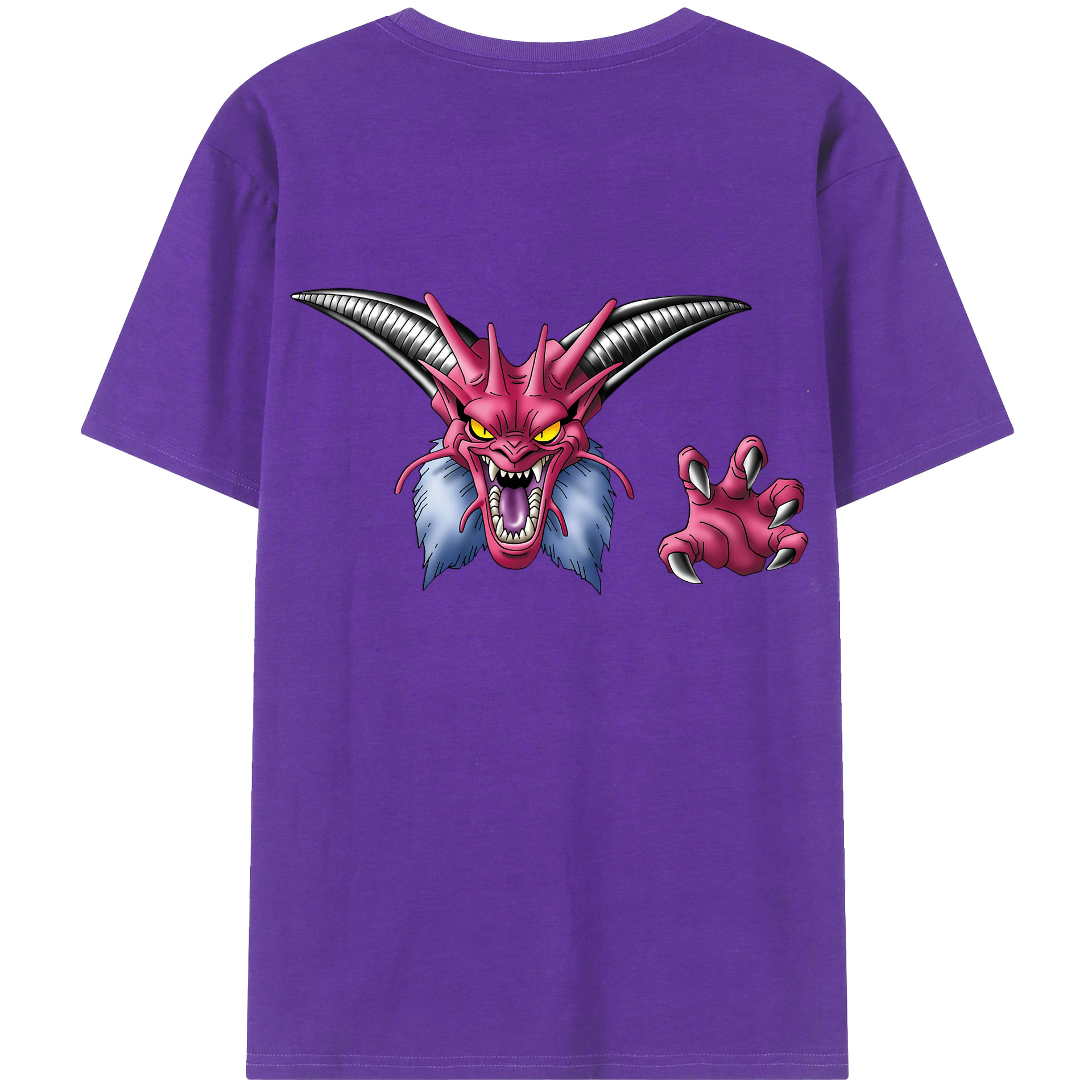 （画像用） ドラゴンクエスト Doragon Kuesuto Dragon Quest 綿100％半袖Tシャツ（背面プリント）
