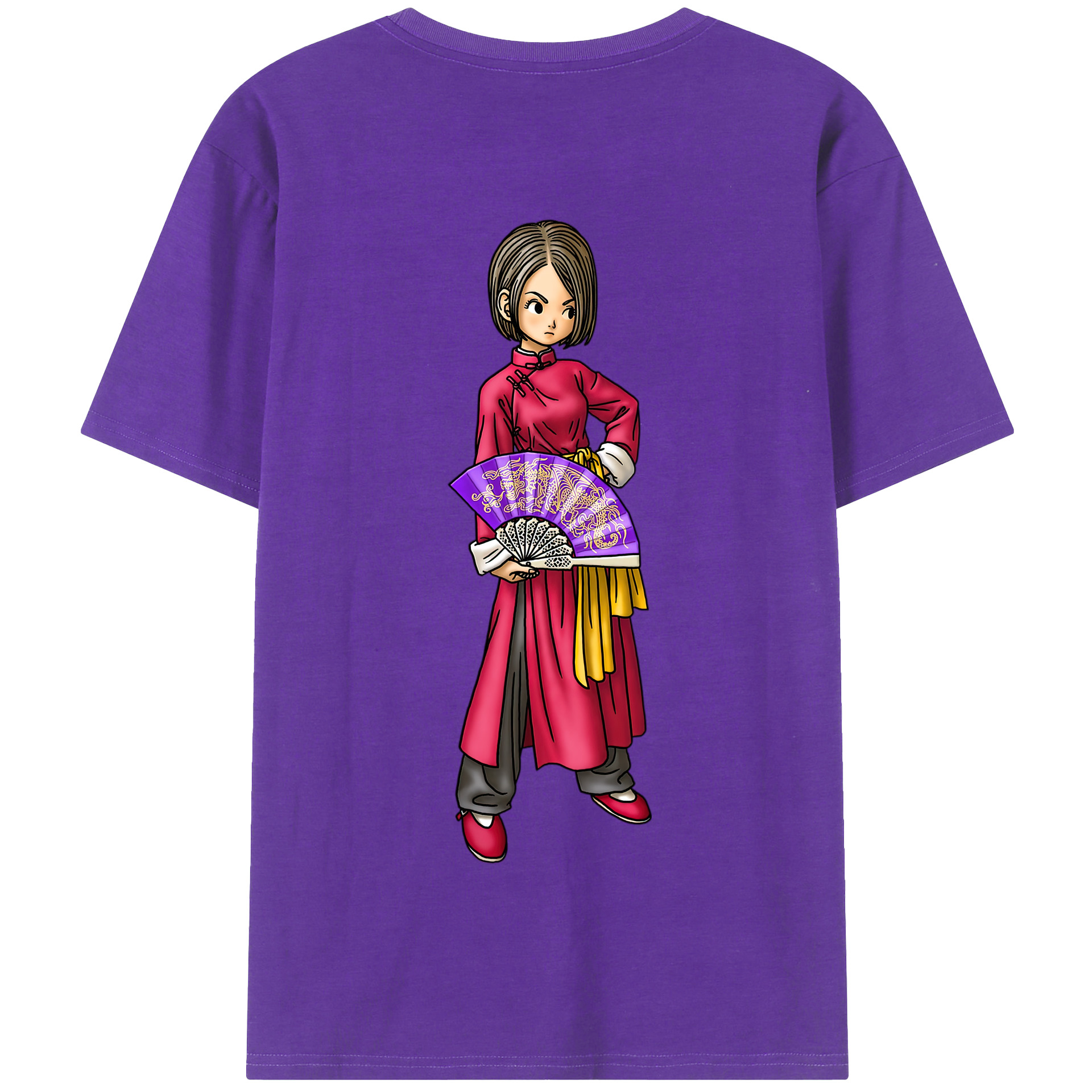 （画像用） ドラゴンクエスト Doragon Kuesuto Dragon Quest 綿100％半袖Tシャツ（背面プリント）