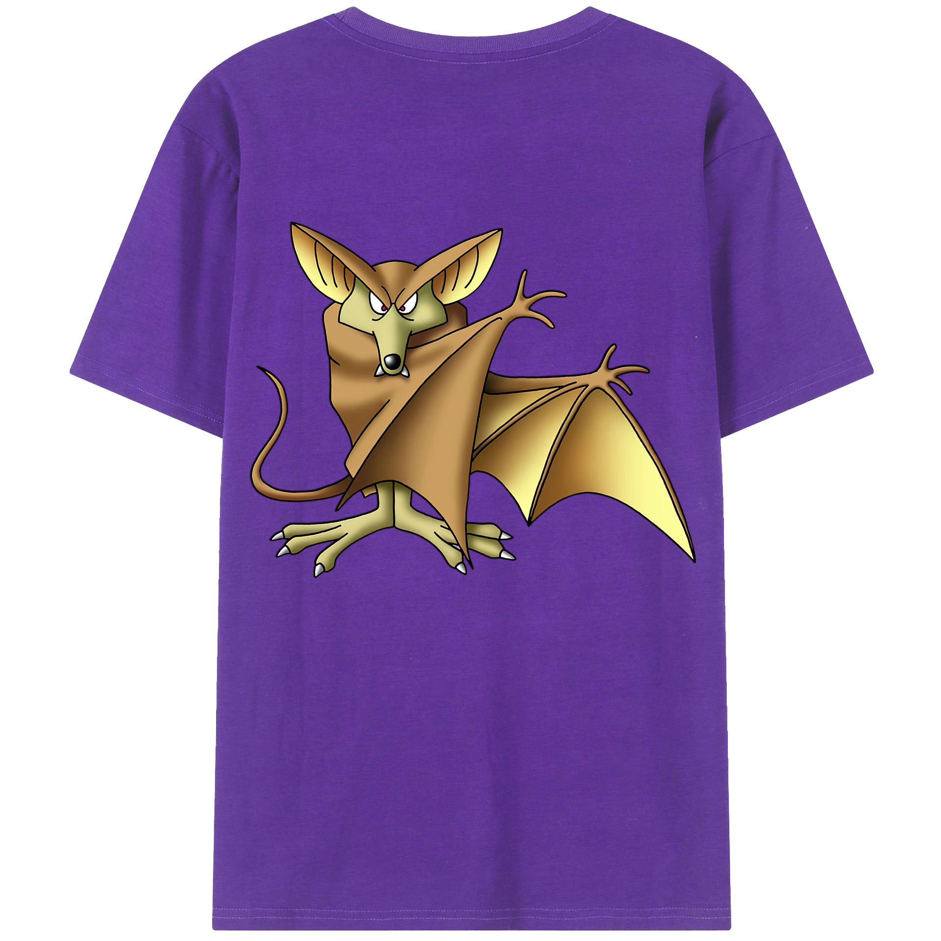 （画像用） ドラゴンクエスト Doragon Kuesuto Dragon Quest 綿100％半袖Tシャツ（背面プリント）