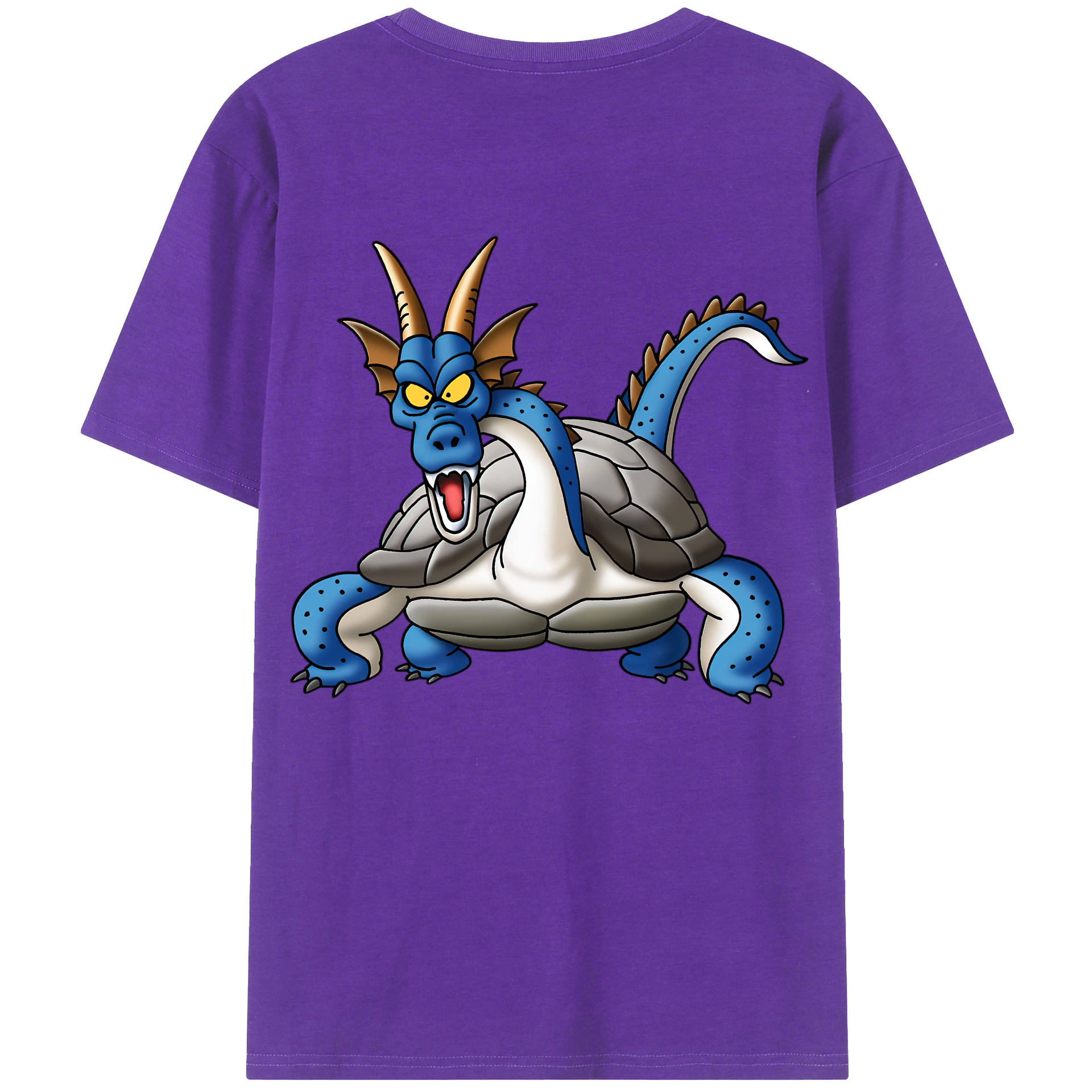 （画像用） ドラゴンクエスト Doragon Kuesuto Dragon Quest 綿100％半袖Tシャツ（背面プリント）