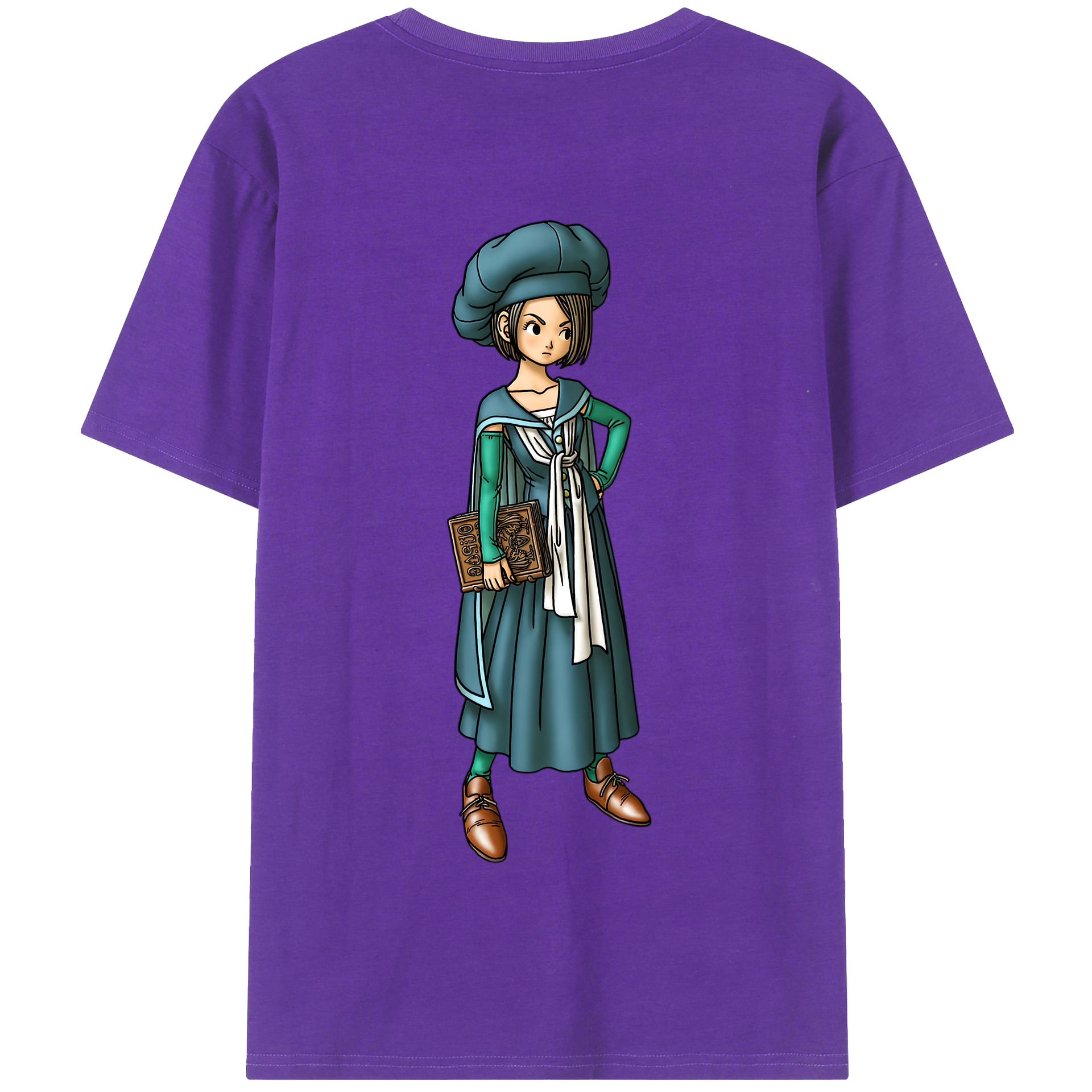 （画像用） ドラゴンクエスト Doragon Kuesuto Dragon Quest 綿100％半袖Tシャツ（背面プリント）