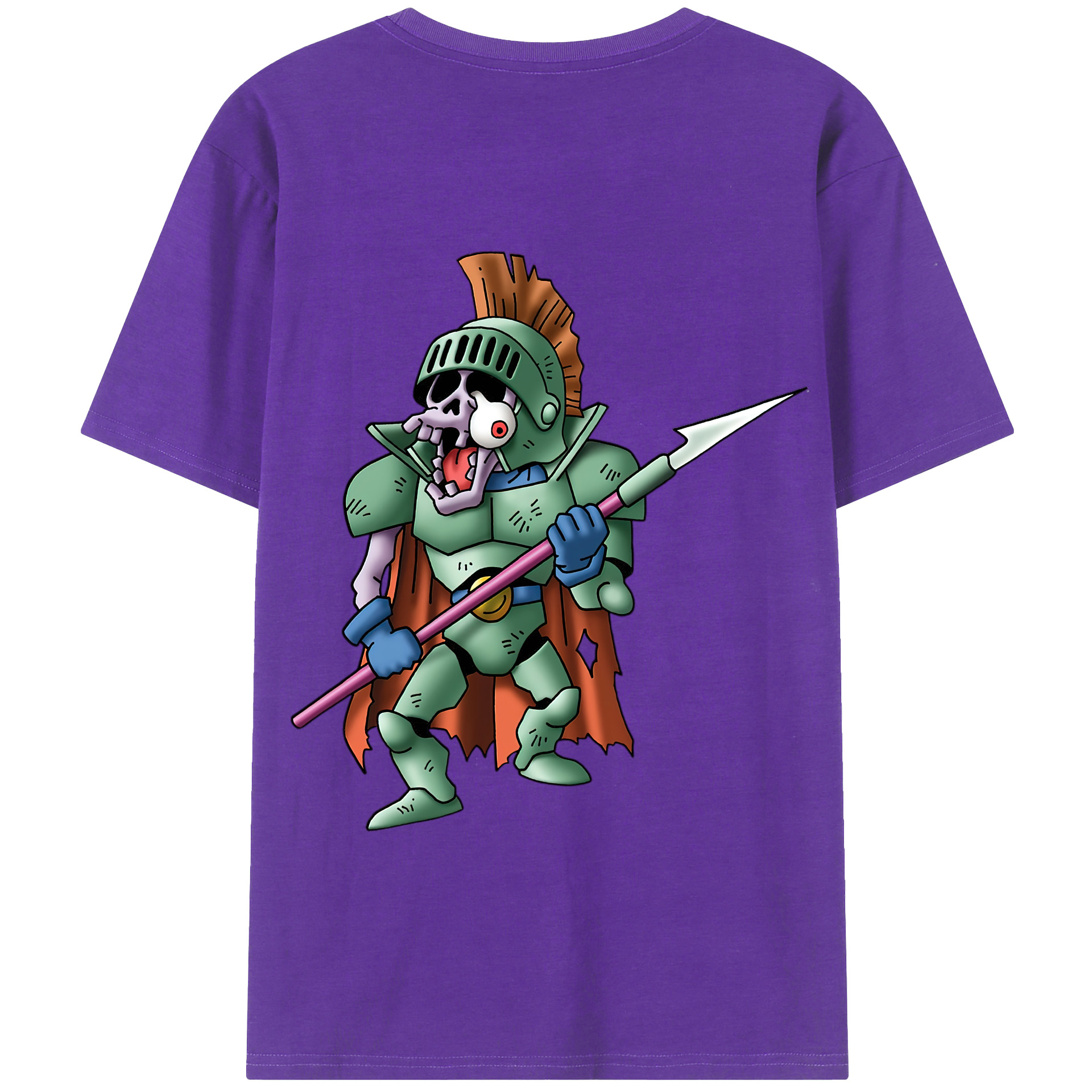 （画像用） ドラゴンクエスト Doragon Kuesuto Dragon Quest 綿100％半袖Tシャツ（背面プリント）