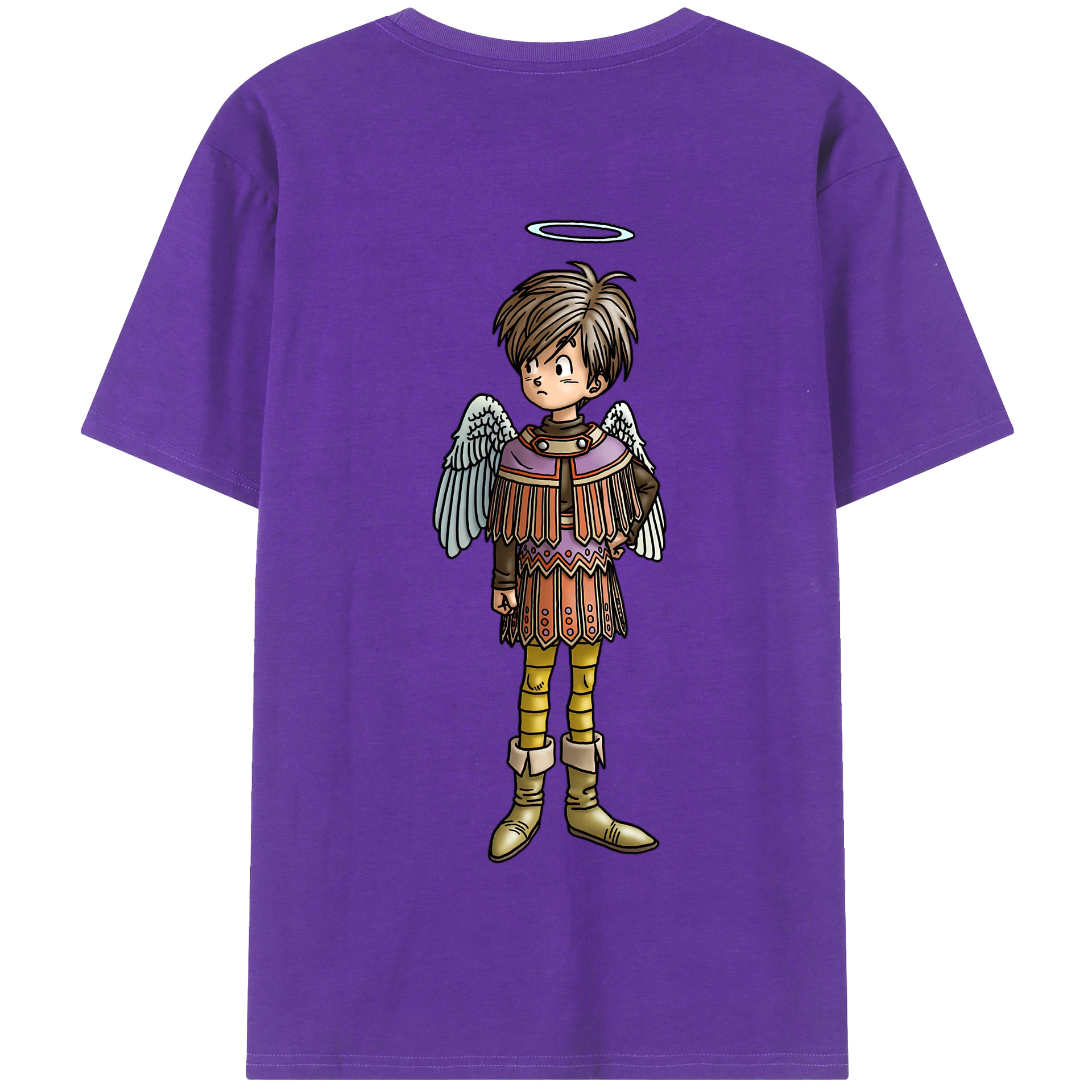 （画像用） ドラゴンクエスト Doragon Kuesuto Dragon Quest 綿100％半袖Tシャツ（背面プリント）