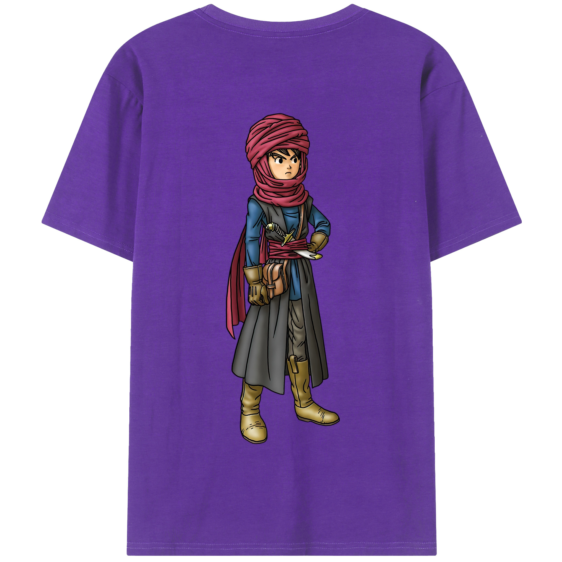 （画像用） ドラゴンクエスト Doragon Kuesuto Dragon Quest 綿100％半袖Tシャツ（背面プリント）