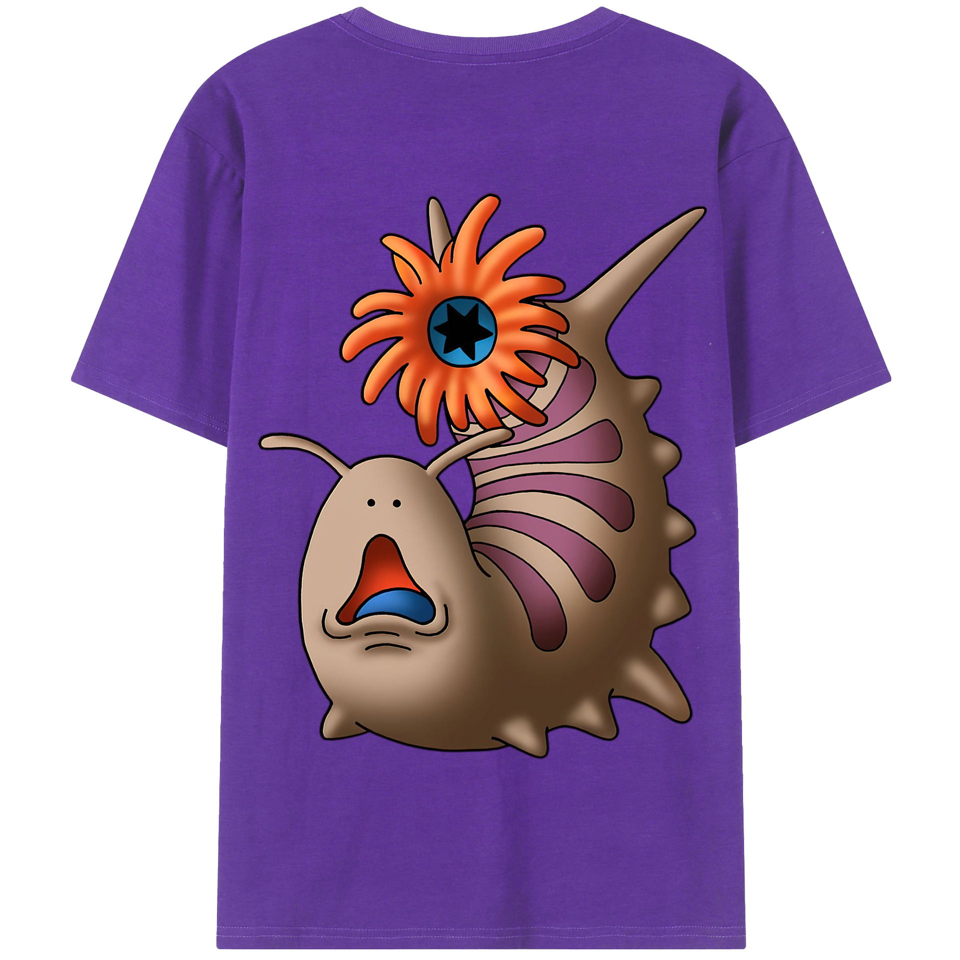 （画像用） ドラゴンクエスト Doragon Kuesuto Dragon Quest 綿100％半袖Tシャツ（背面プリント）