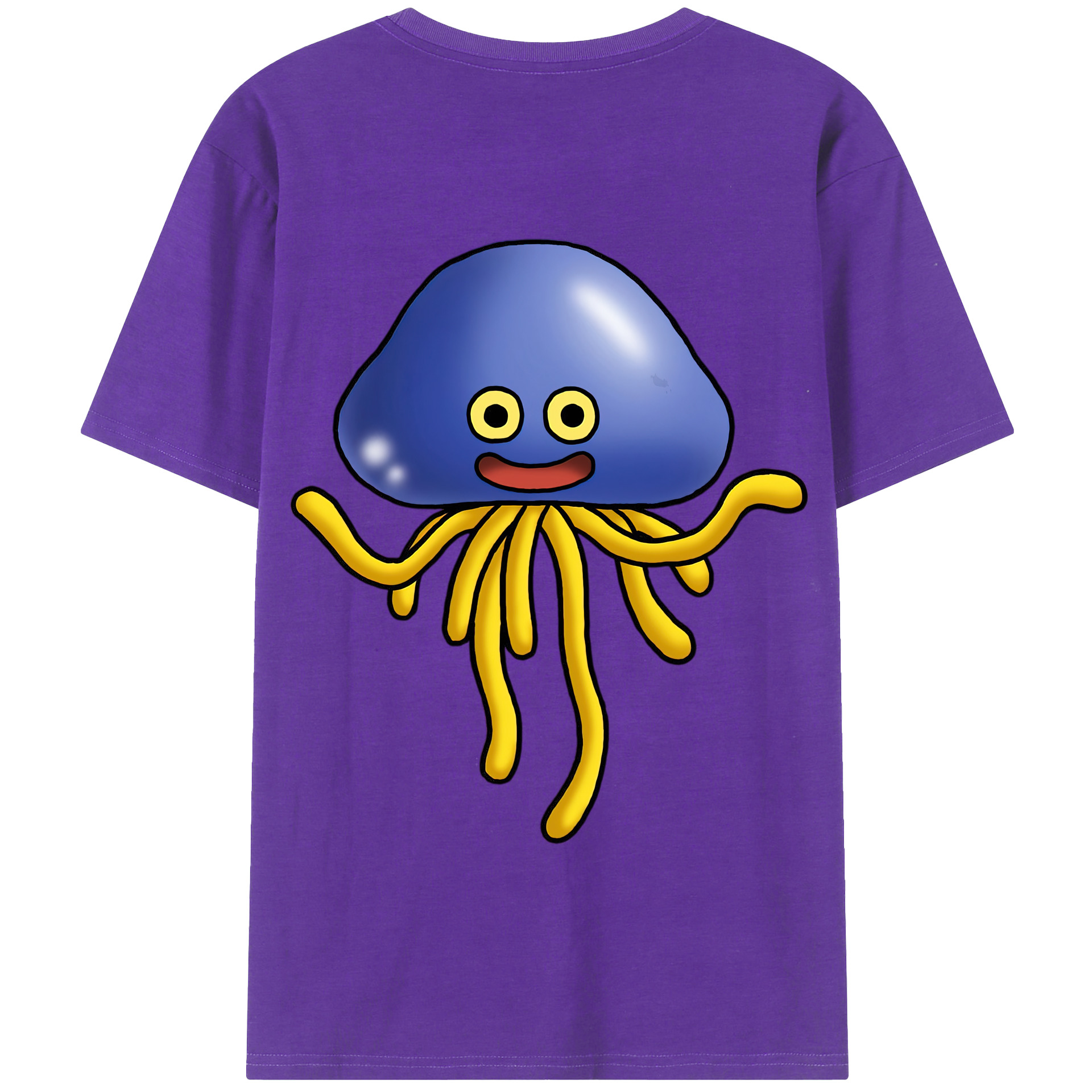 （画像用） ドラゴンクエスト Doragon Kuesuto Dragon Quest 綿100％半袖Tシャツ（背面プリント）