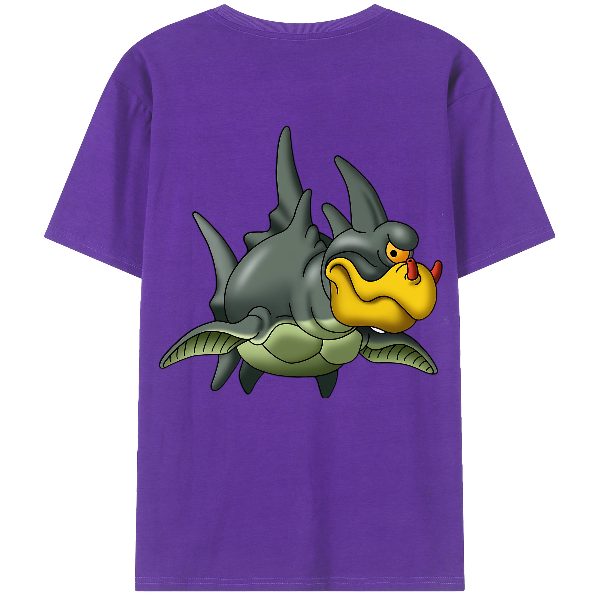 （画像用） ドラゴンクエスト Doragon Kuesuto Dragon Quest 綿100％半袖Tシャツ（背面プリント）