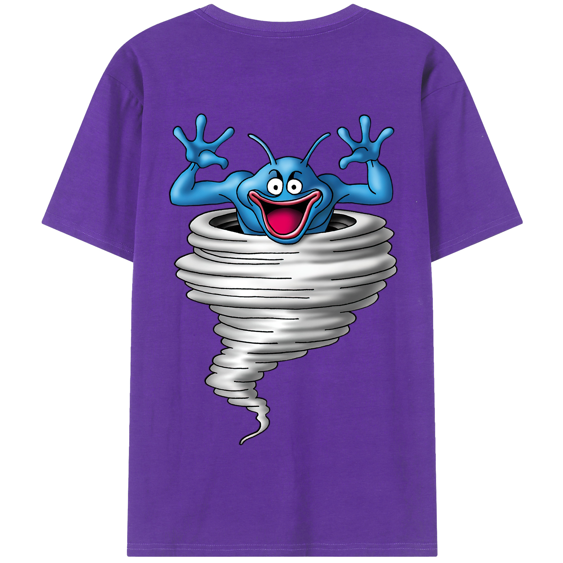（画像用） ドラゴンクエスト Doragon Kuesuto Dragon Quest 綿100％半袖Tシャツ（背面プリント）