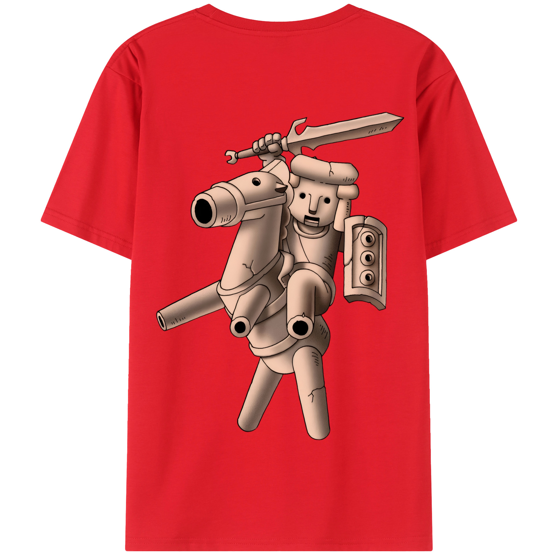 （画像用） ドラゴンクエスト Doragon Kuesuto Dragon Quest 綿100％半袖Tシャツ（背面プリント）