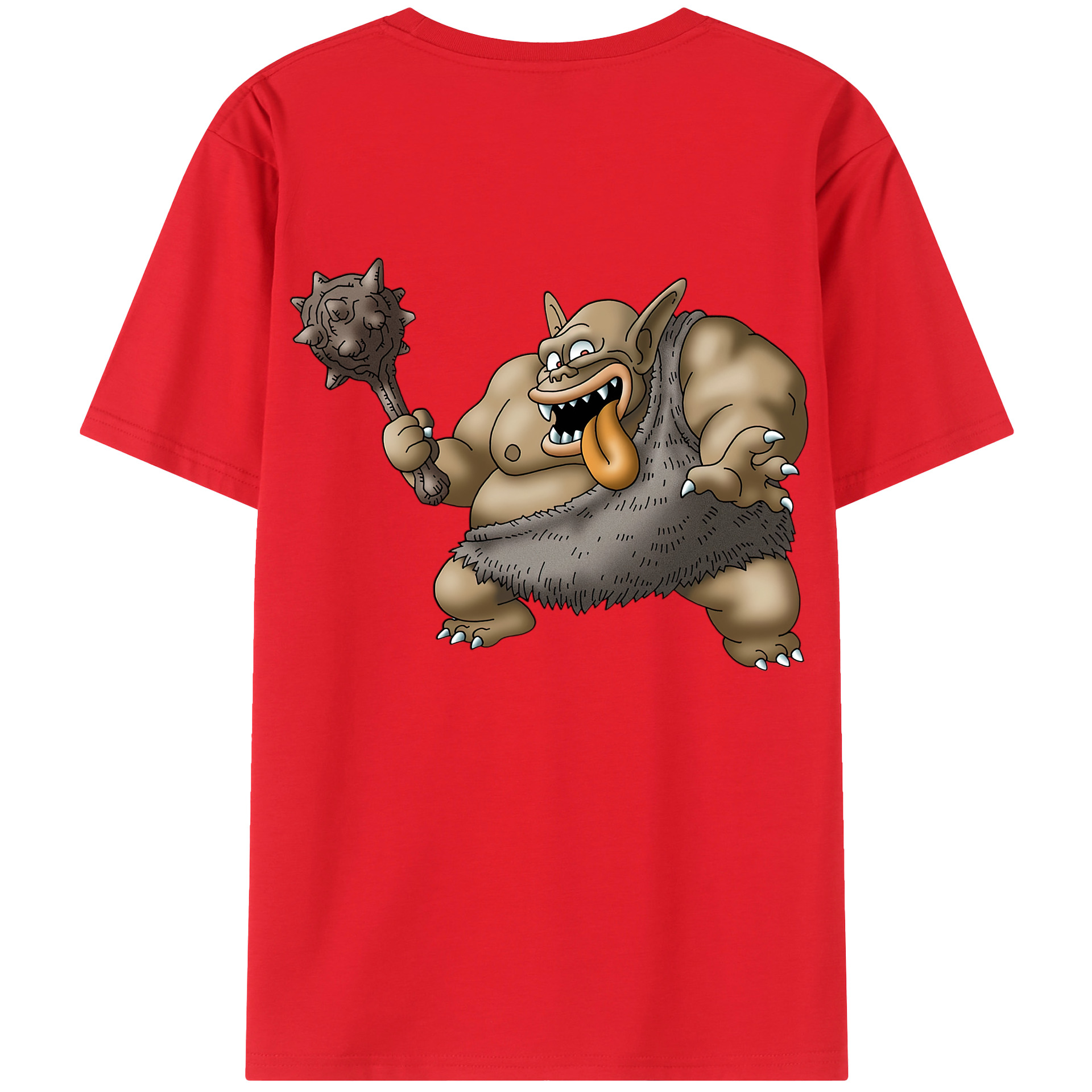 （画像用） ドラゴンクエスト Doragon Kuesuto Dragon Quest 綿100％半袖Tシャツ（背面プリント）