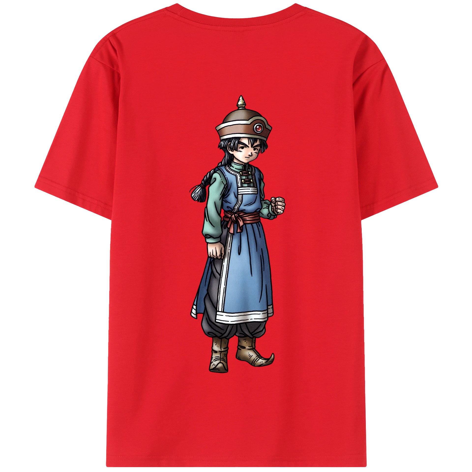 （画像用） ドラゴンクエスト Doragon Kuesuto Dragon Quest 綿100％半袖Tシャツ（背面プリント）