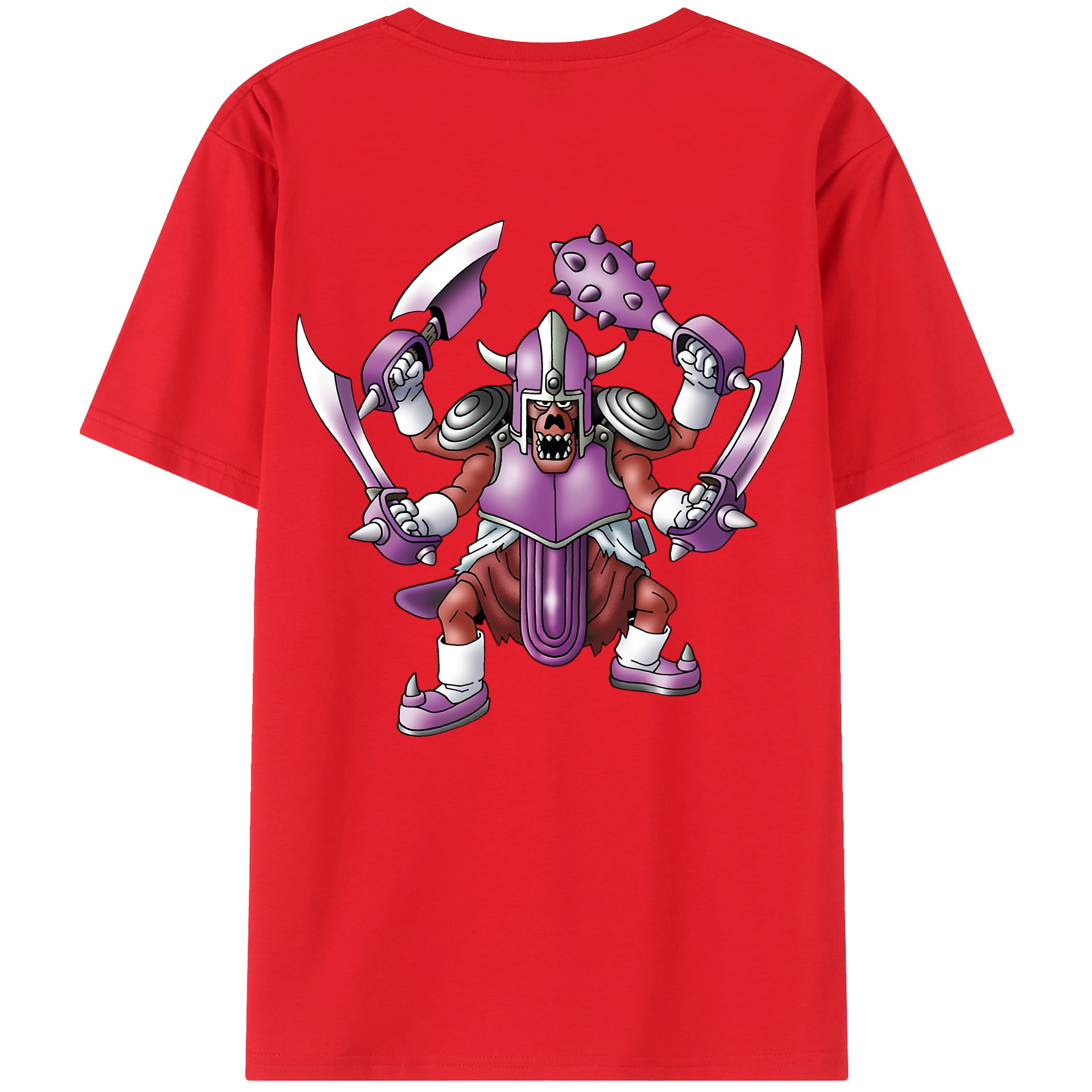 （画像用） ドラゴンクエスト Doragon Kuesuto Dragon Quest 綿100％半袖Tシャツ（背面プリント）