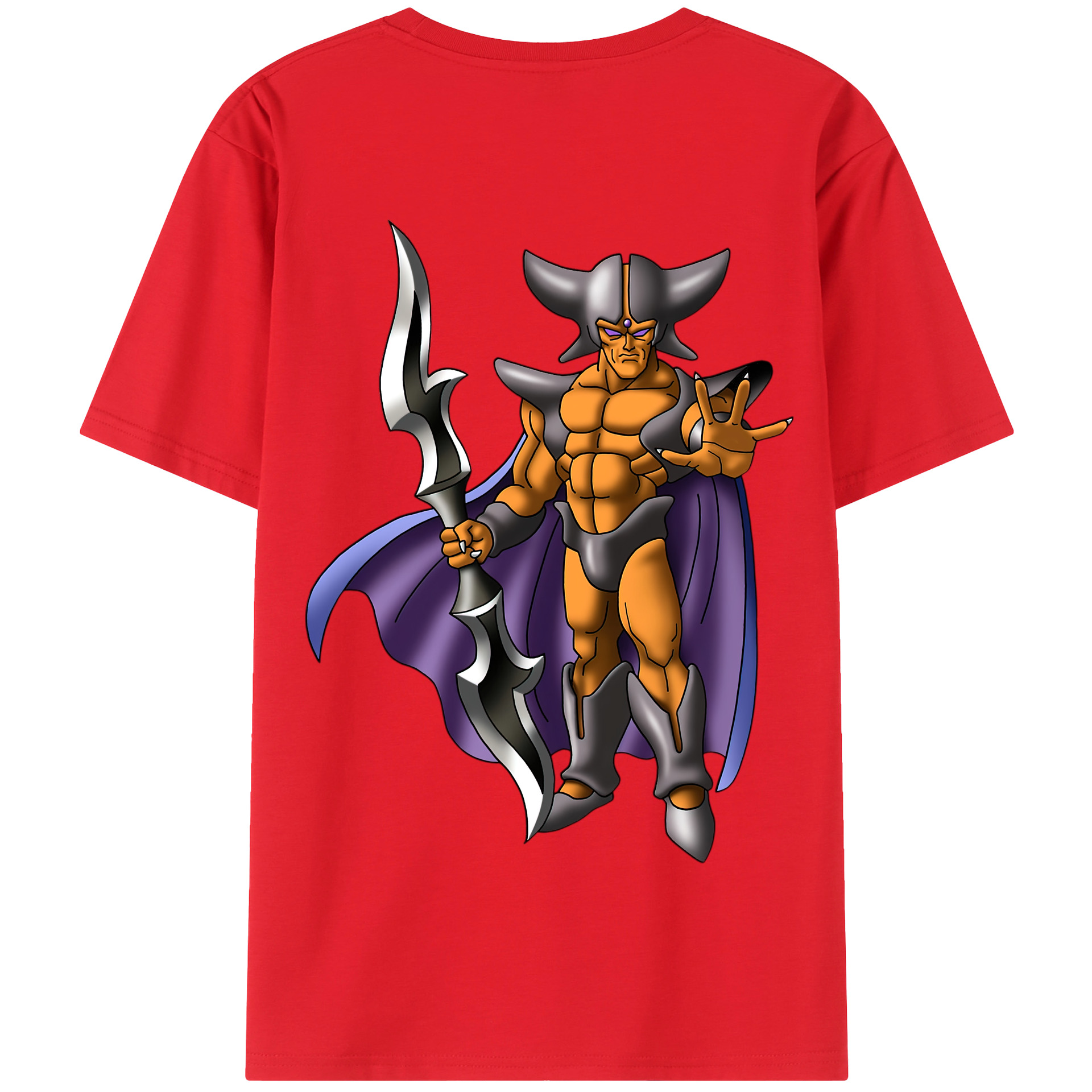 （画像用） ドラゴンクエスト Doragon Kuesuto Dragon Quest 綿100％半袖Tシャツ（背面プリント）