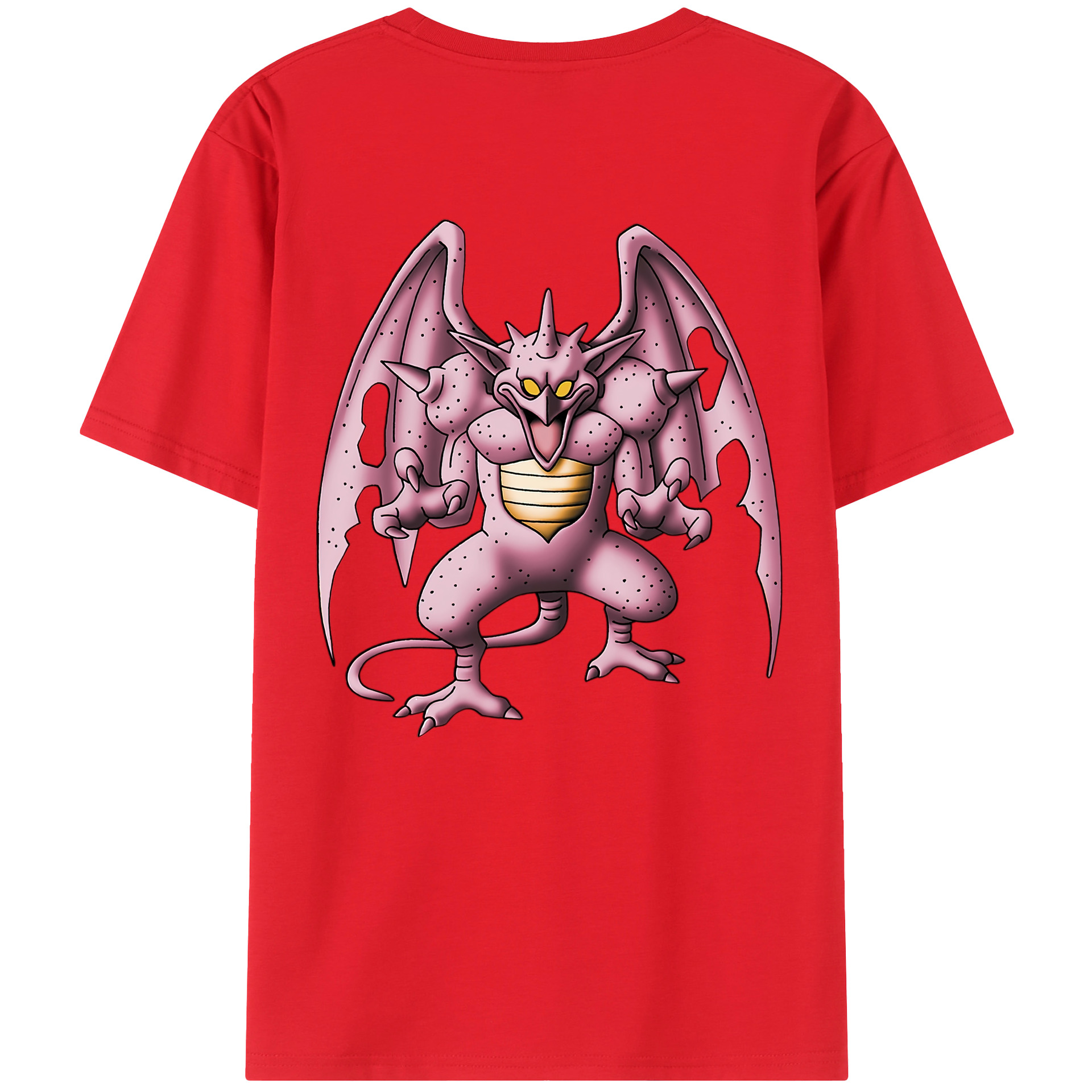 （画像用） ドラゴンクエスト Doragon Kuesuto Dragon Quest 綿100％半袖Tシャツ（背面プリント）