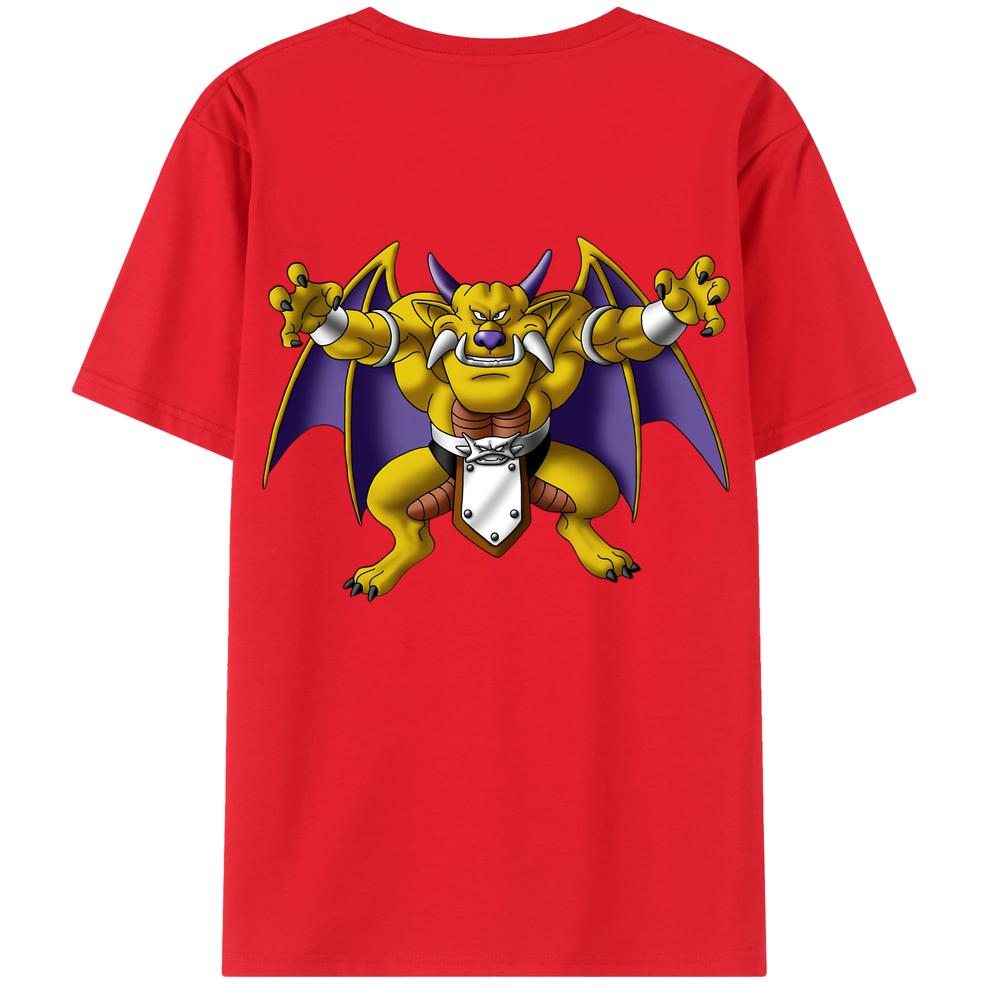 （画像用） ドラゴンクエスト Doragon Kuesuto Dragon Quest 綿100％半袖Tシャツ（背面プリント）