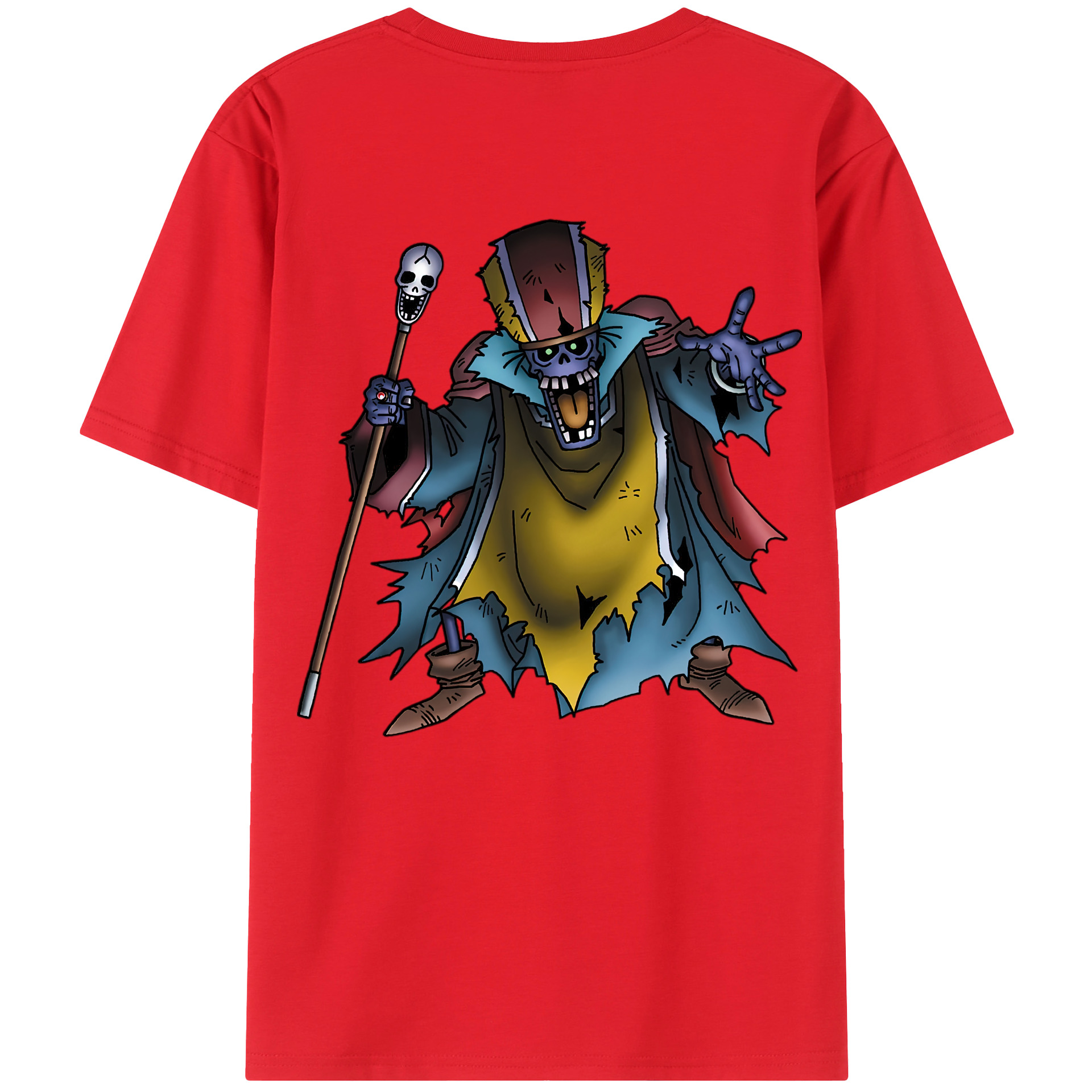 （画像用） ドラゴンクエスト Doragon Kuesuto Dragon Quest 綿100％半袖Tシャツ（背面プリント）