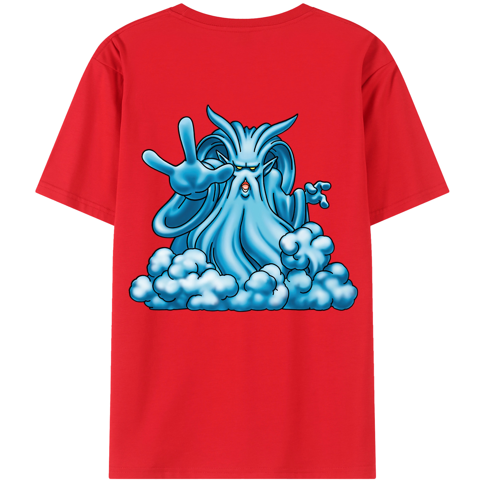 （画像用） ドラゴンクエスト Doragon Kuesuto Dragon Quest 綿100％半袖Tシャツ（背面プリント）