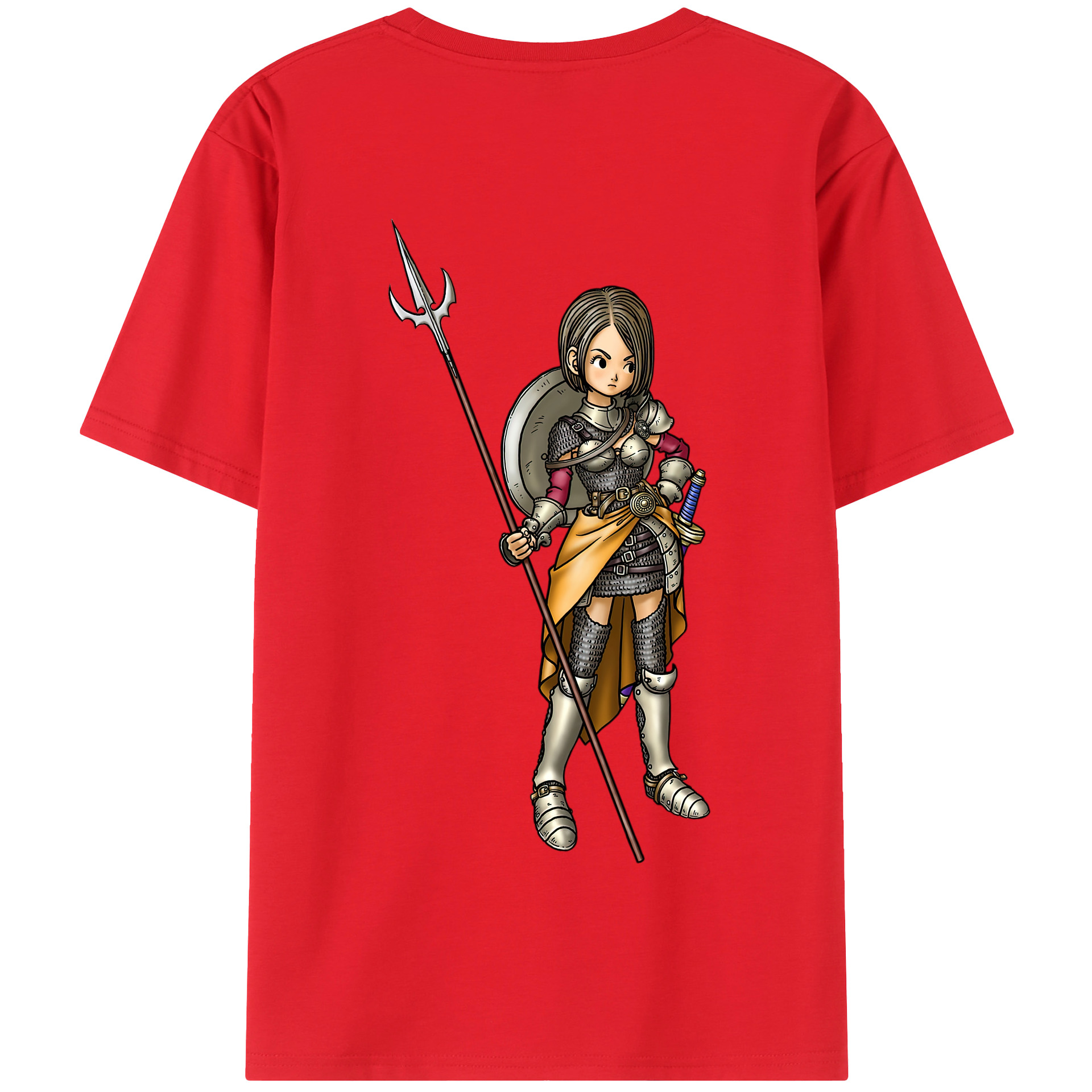 （画像用） ドラゴンクエスト Doragon Kuesuto Dragon Quest 綿100％半袖Tシャツ（背面プリント）