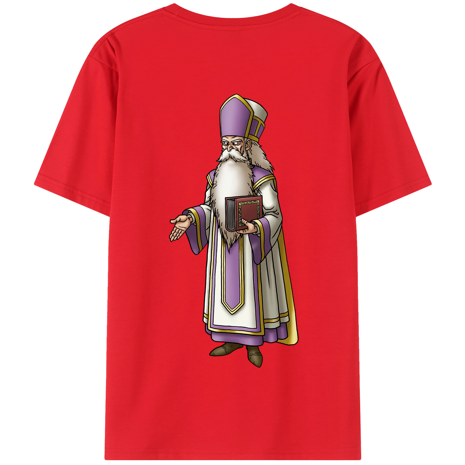 （画像用） ドラゴンクエスト Doragon Kuesuto Dragon Quest 綿100％半袖Tシャツ（背面プリント）