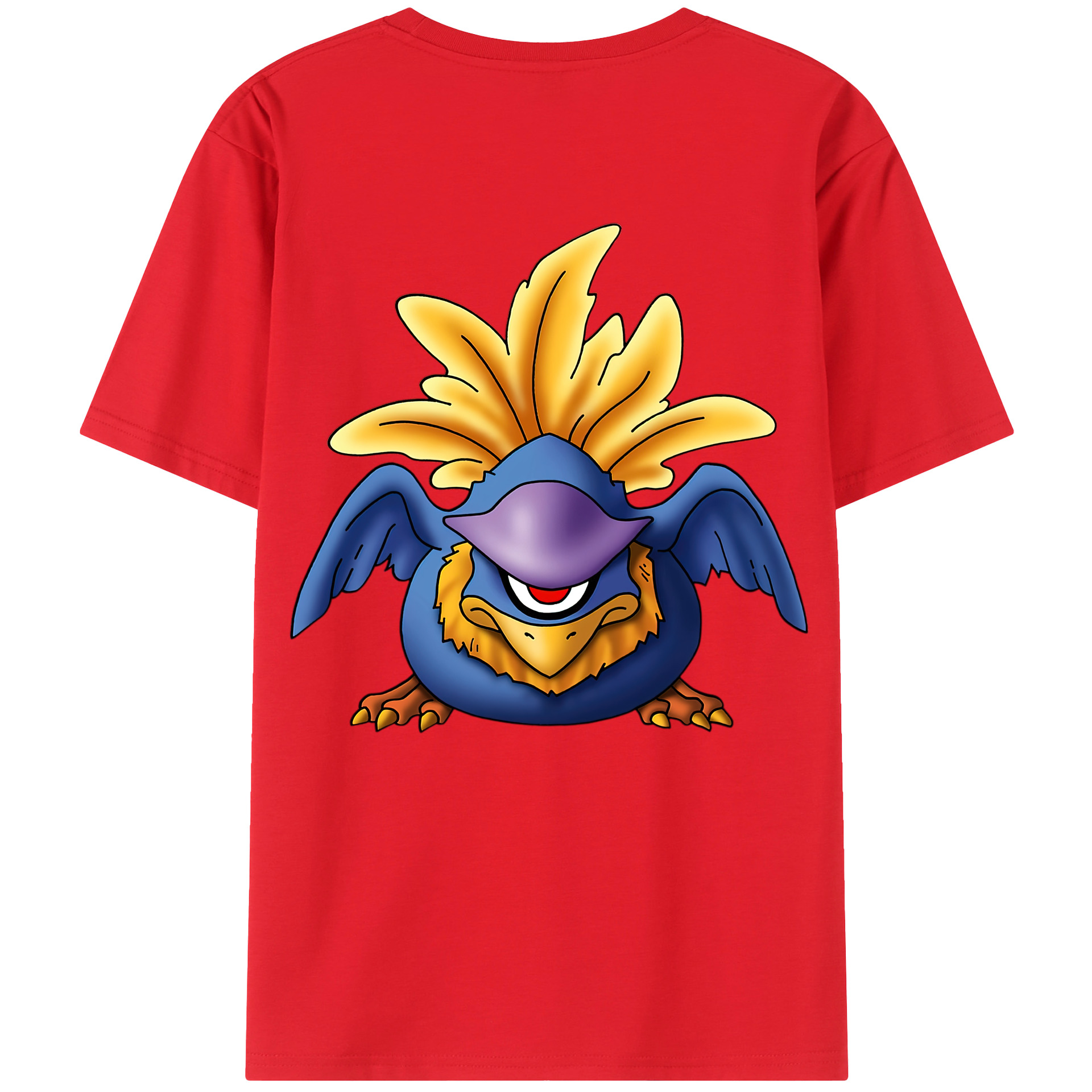 （画像用） ドラゴンクエスト Doragon Kuesuto Dragon Quest 綿100％半袖Tシャツ（背面プリント）