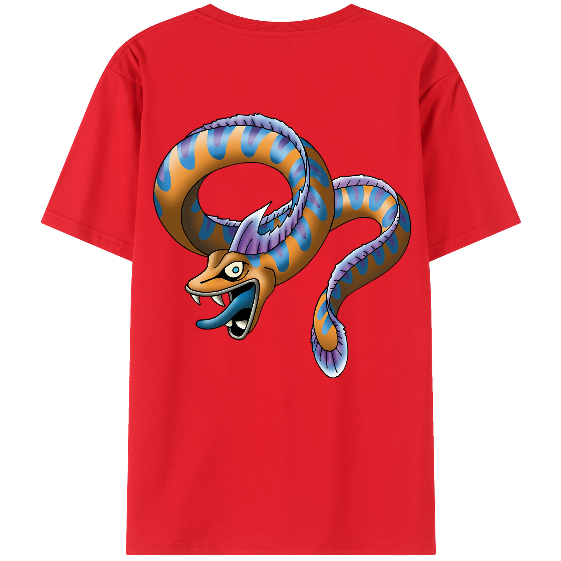 （画像用） ドラゴンクエスト Doragon Kuesuto Dragon Quest 綿100％半袖Tシャツ（背面プリント）