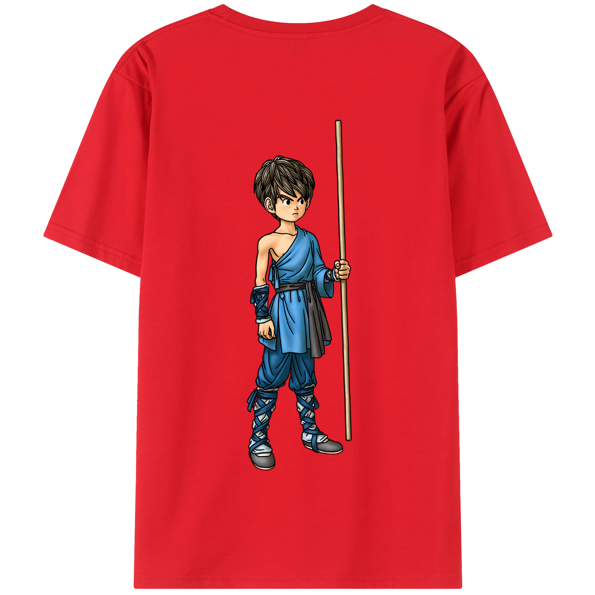 （画像用） ドラゴンクエスト Doragon Kuesuto Dragon Quest 綿100％半袖Tシャツ（背面プリント）